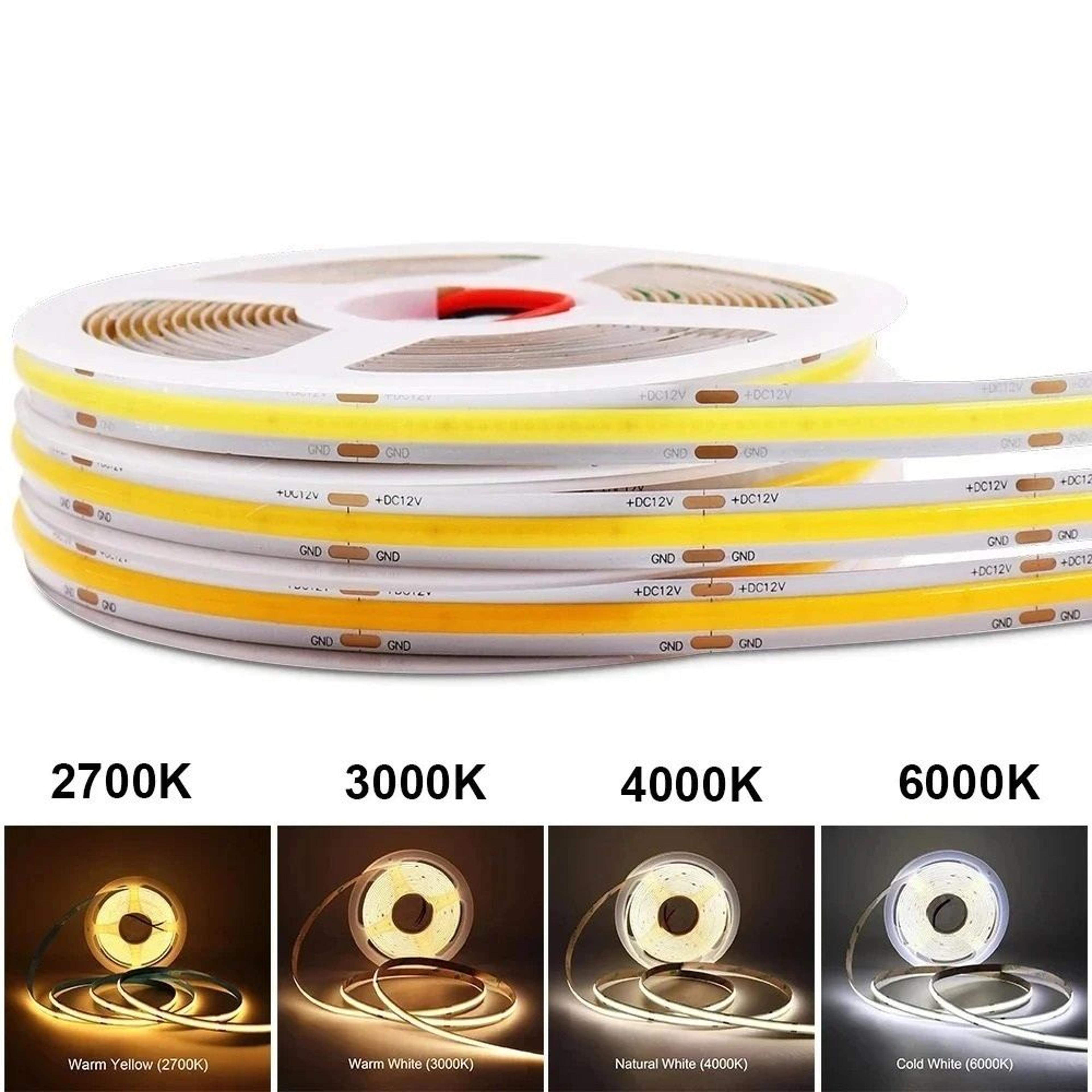 24v flexible cob led strip light