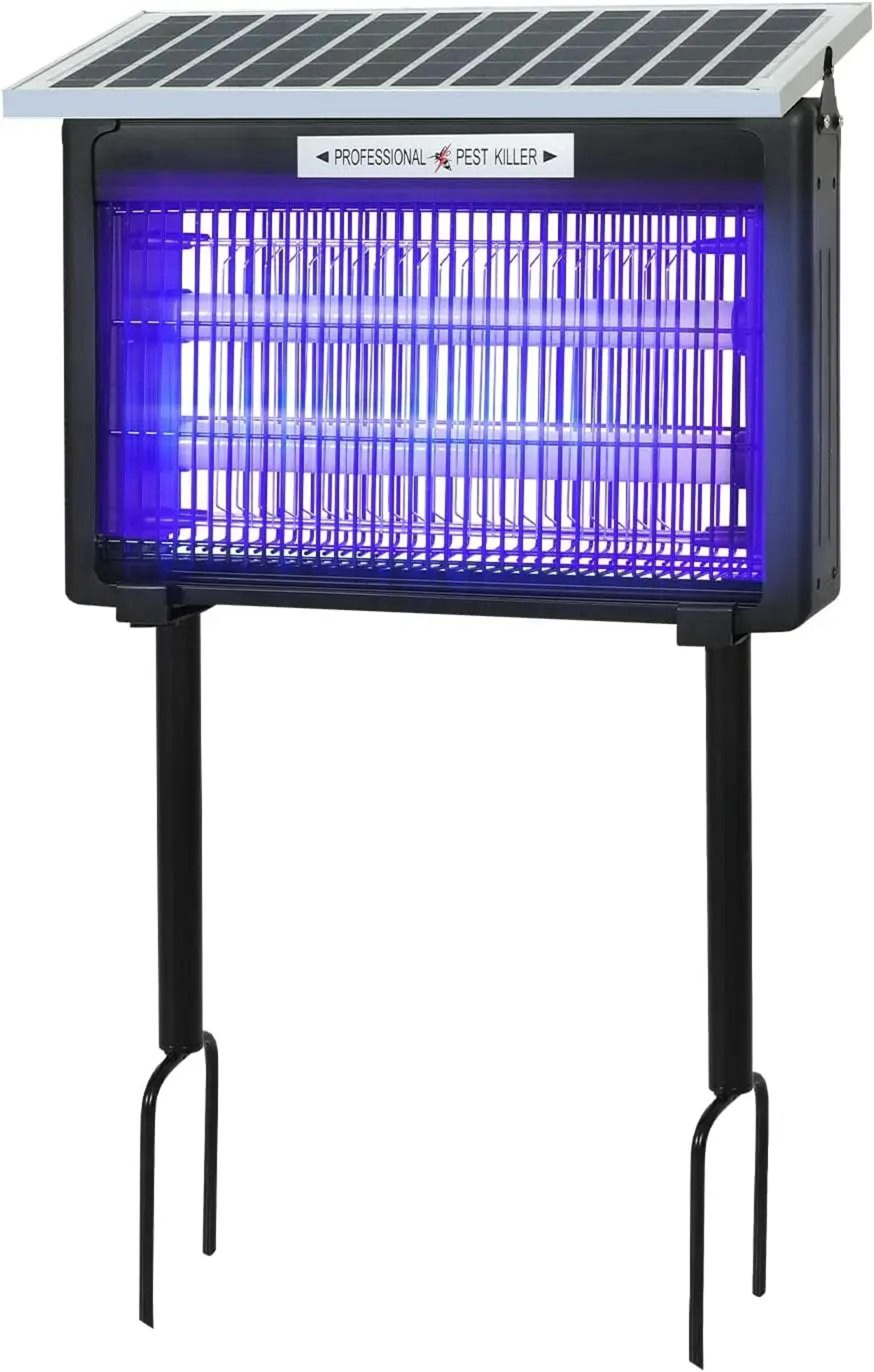 solar outdoor mosquito trap & bug zapper lamp