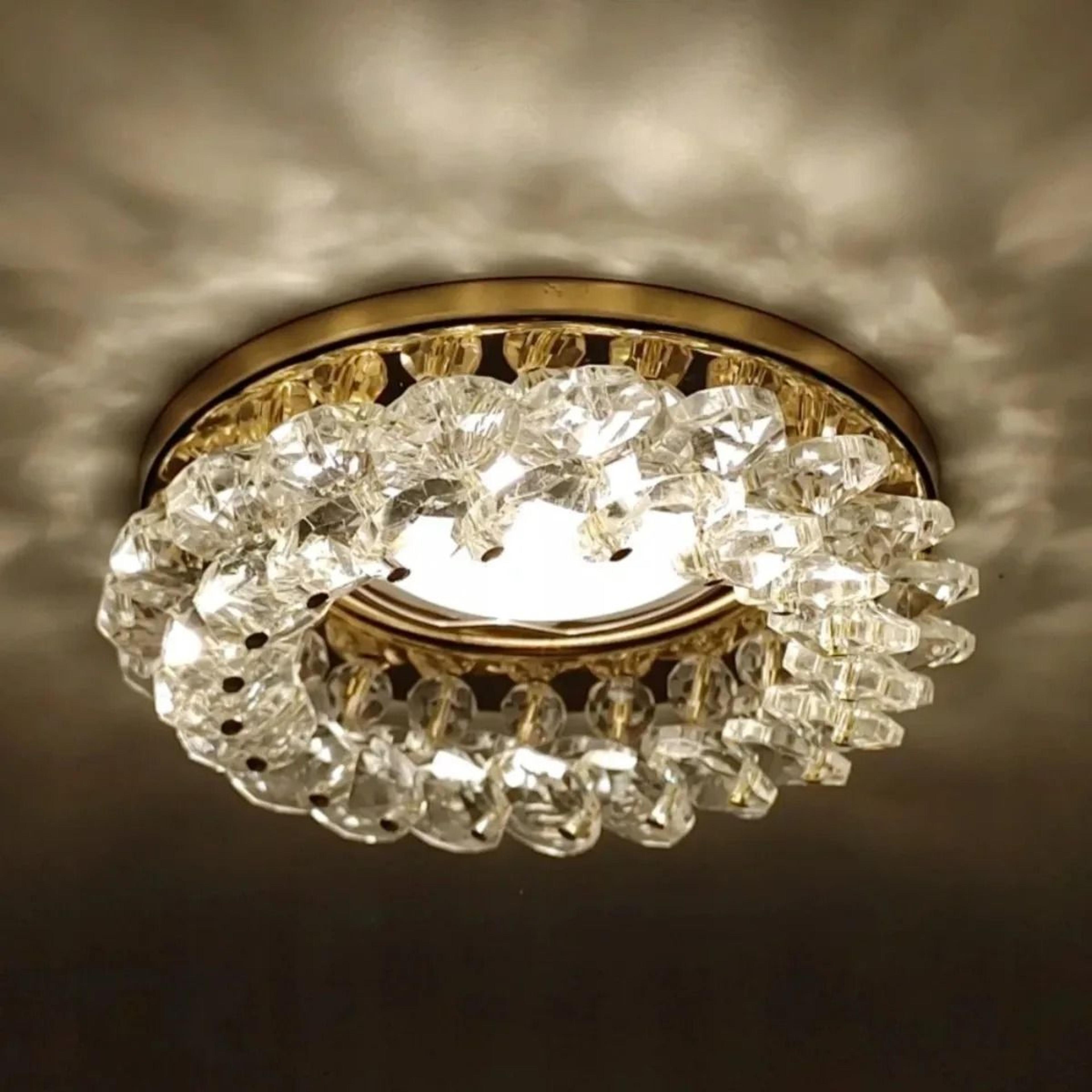 recessed crystal led downlight spotlight frame