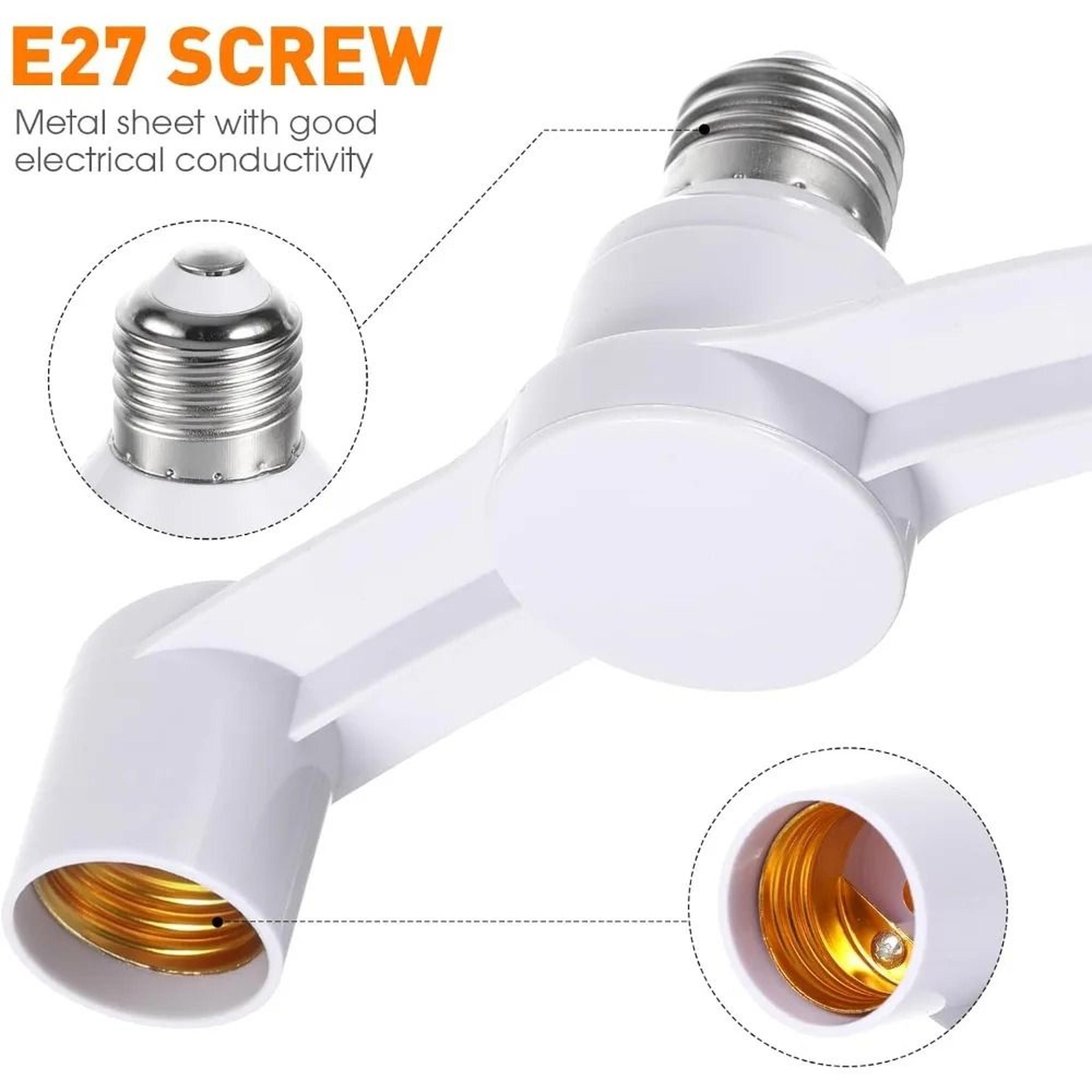 2in1 Dual E27 Light Socket Splitter  Adapter 3