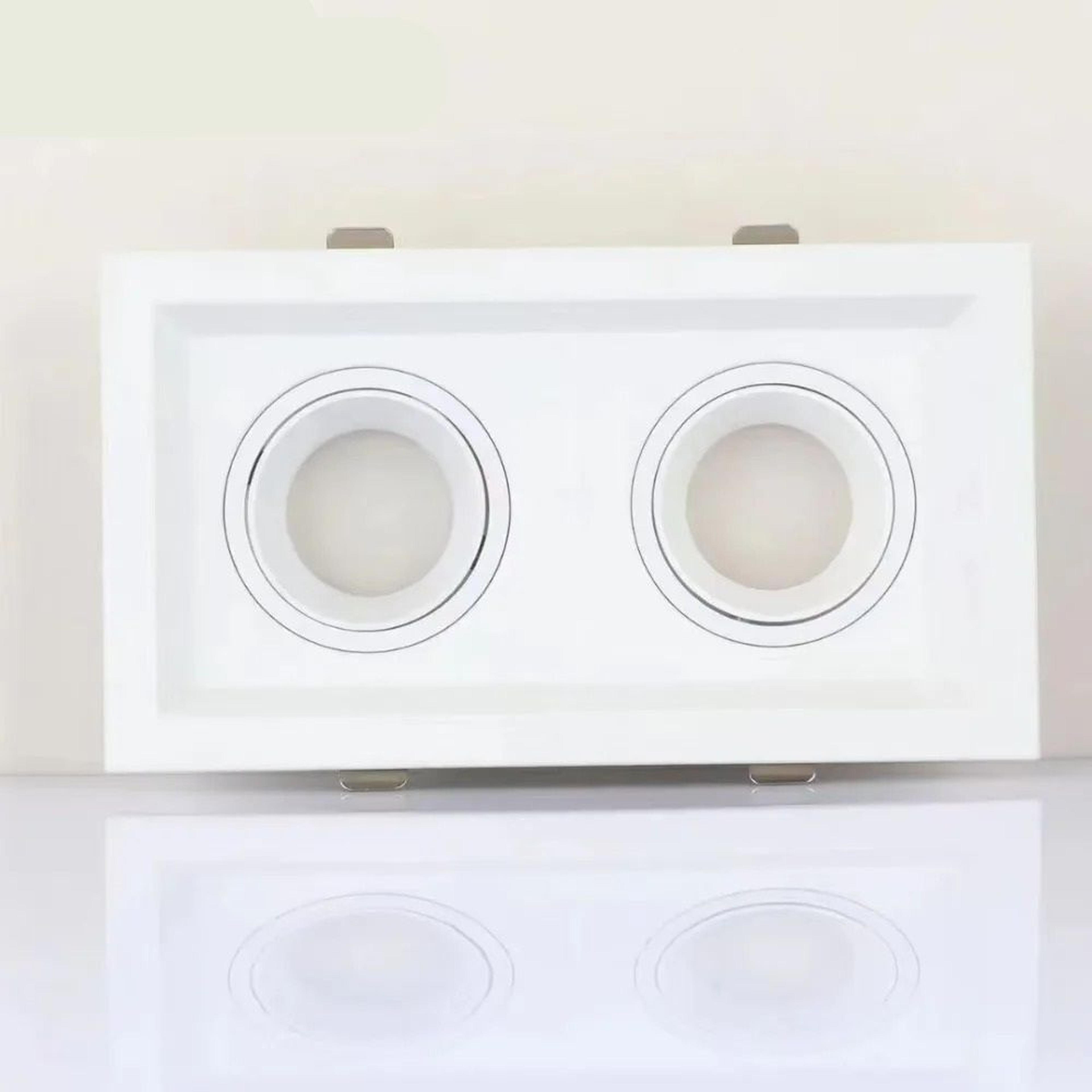 Aluminum Double Head Spotlight Frame GU10  MR16 Base 1