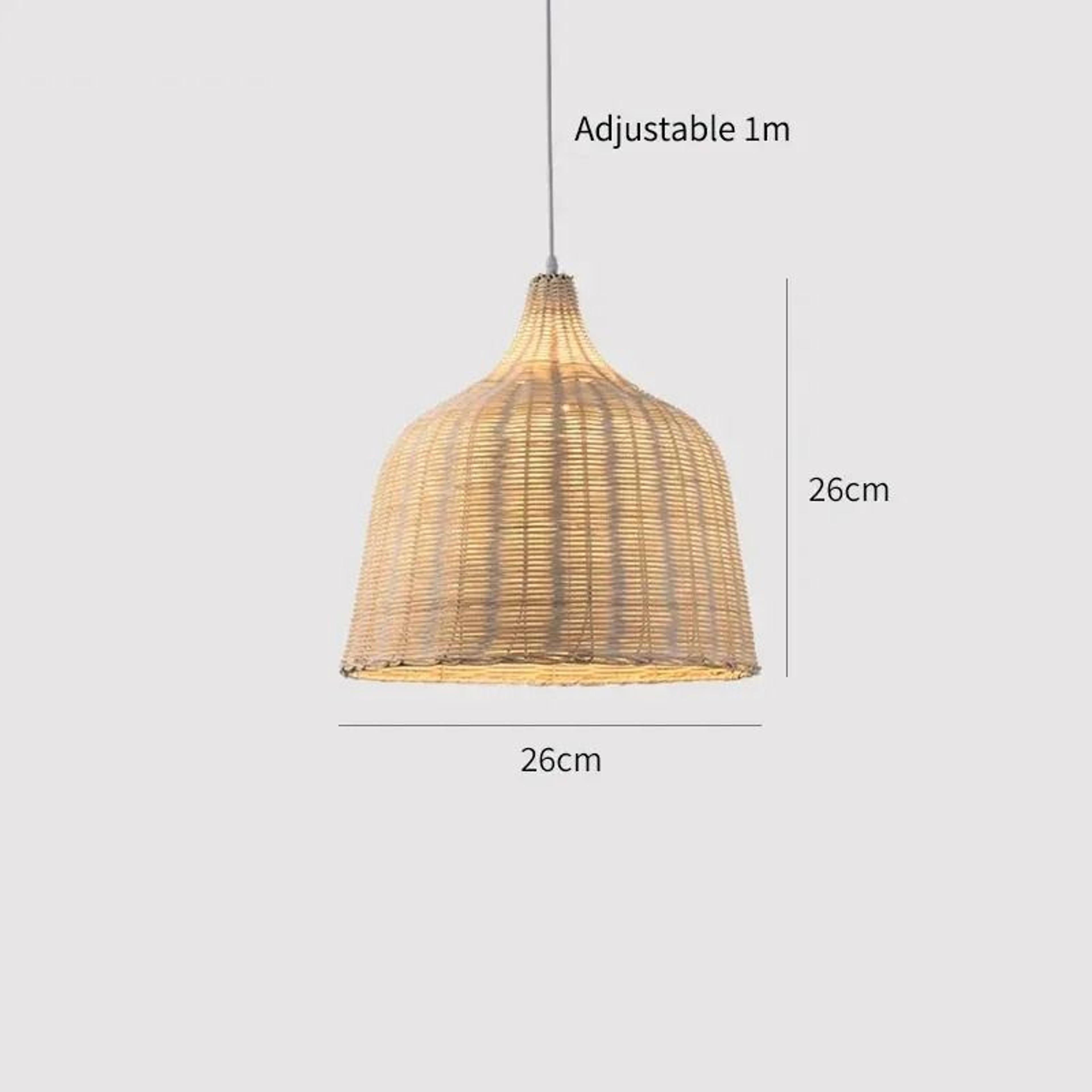 Boho HandWoven Wicker Pendant Light 6