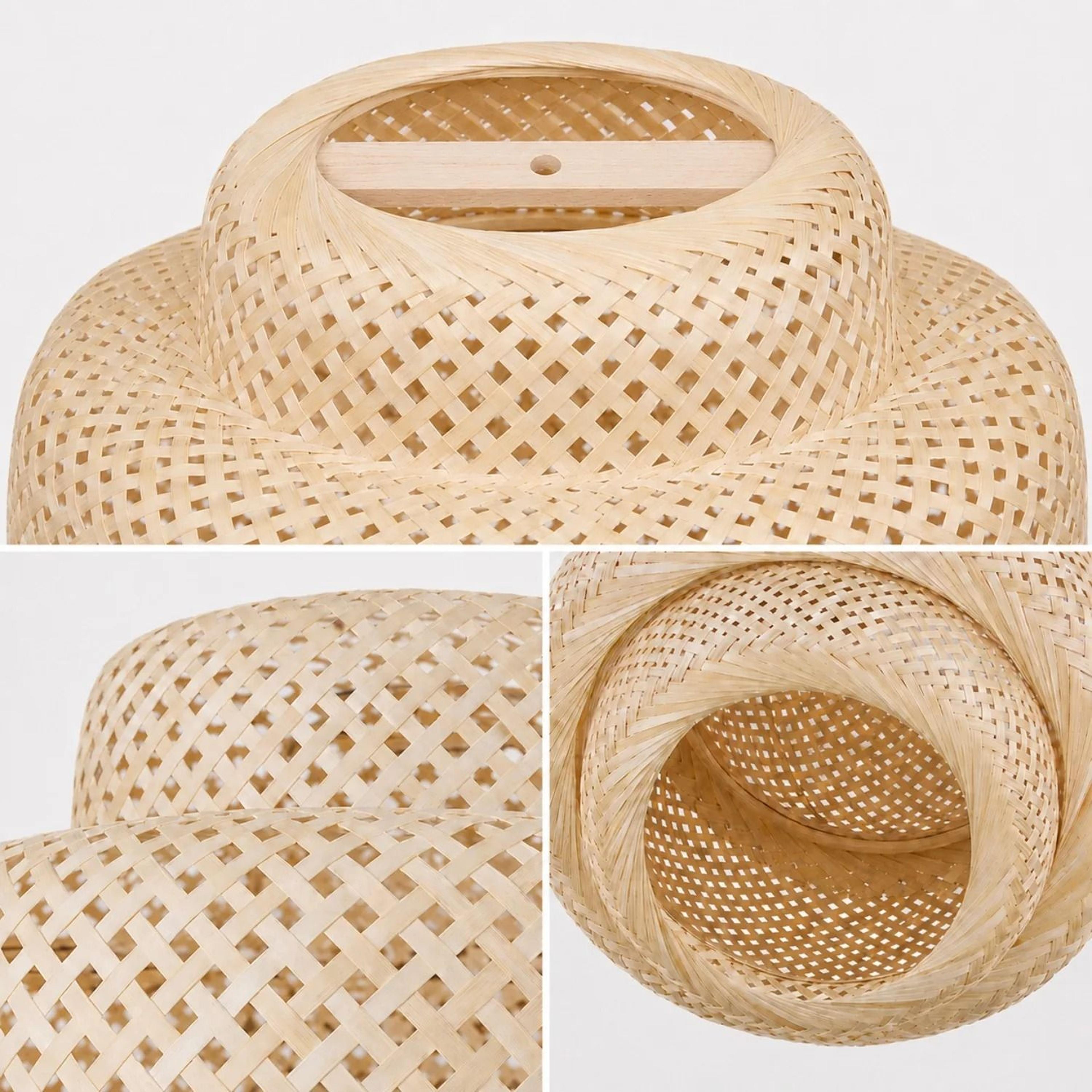 Retro Simple Creative Bamboo Wicker Pendant Light 4