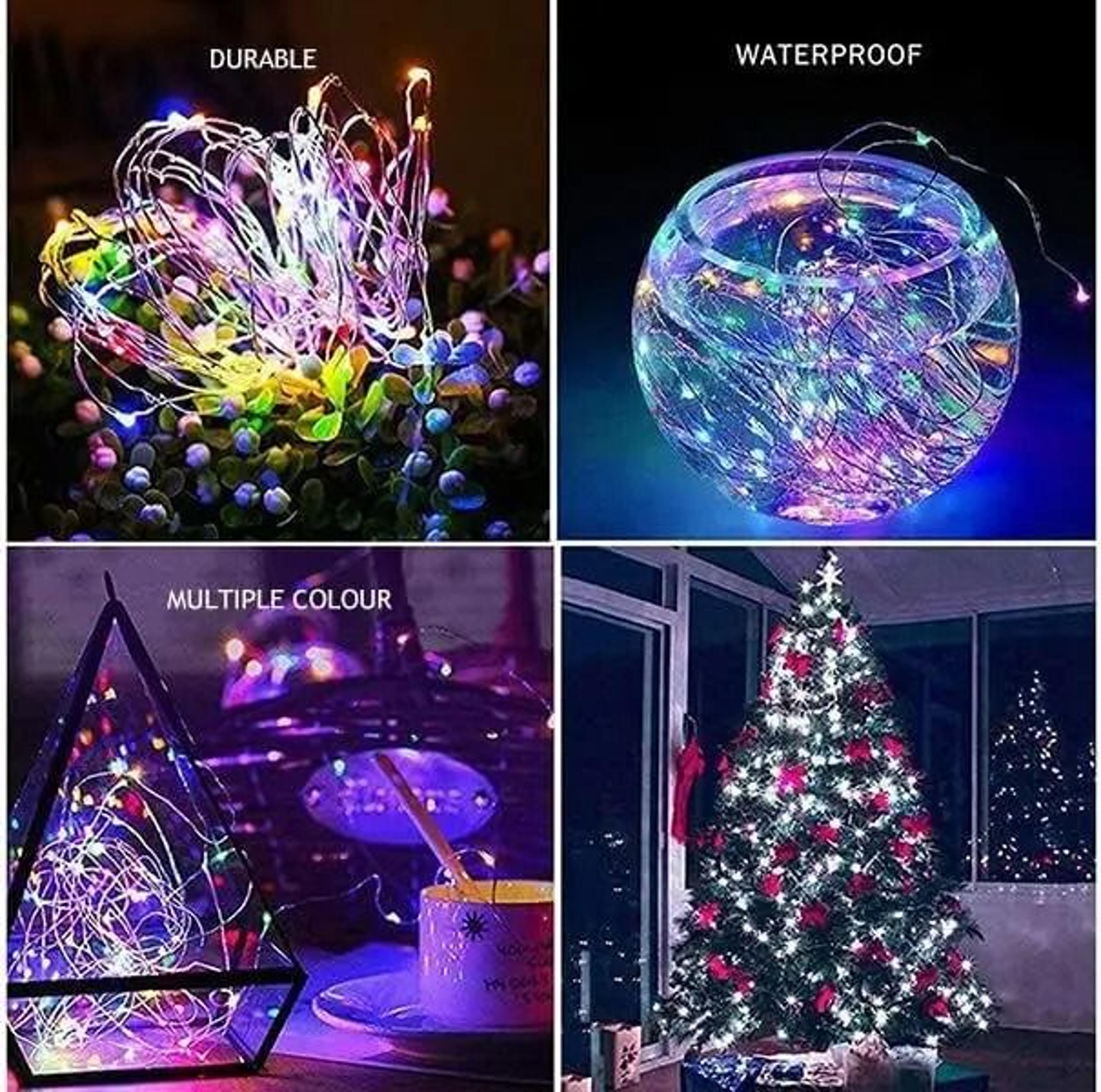 300 LED Curtain Fairy Lights With Remote 2