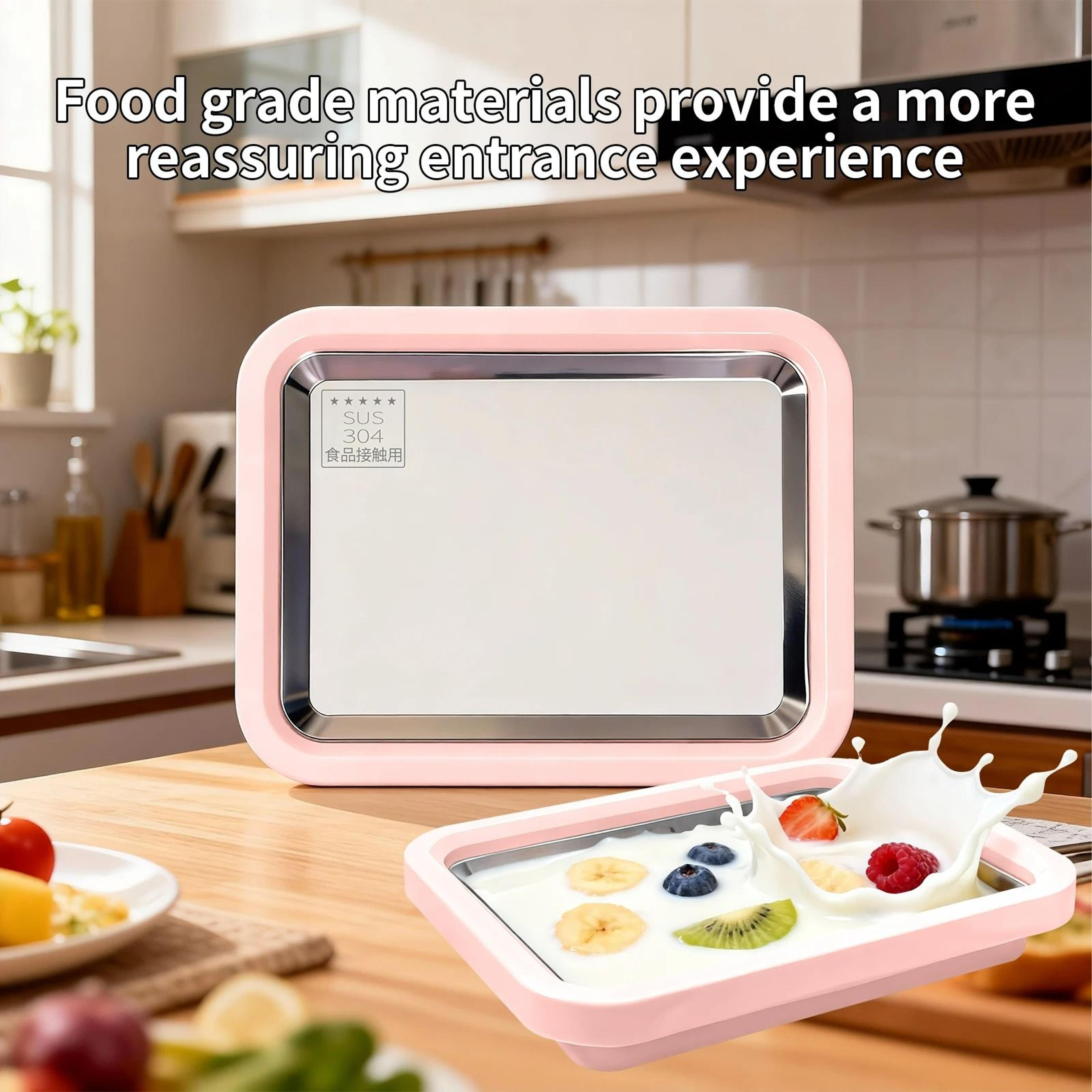 Household Cordless Ice StirFry Plate MultiFunctional Homemade Ice Cream  Frozen Yogurt Maker 1