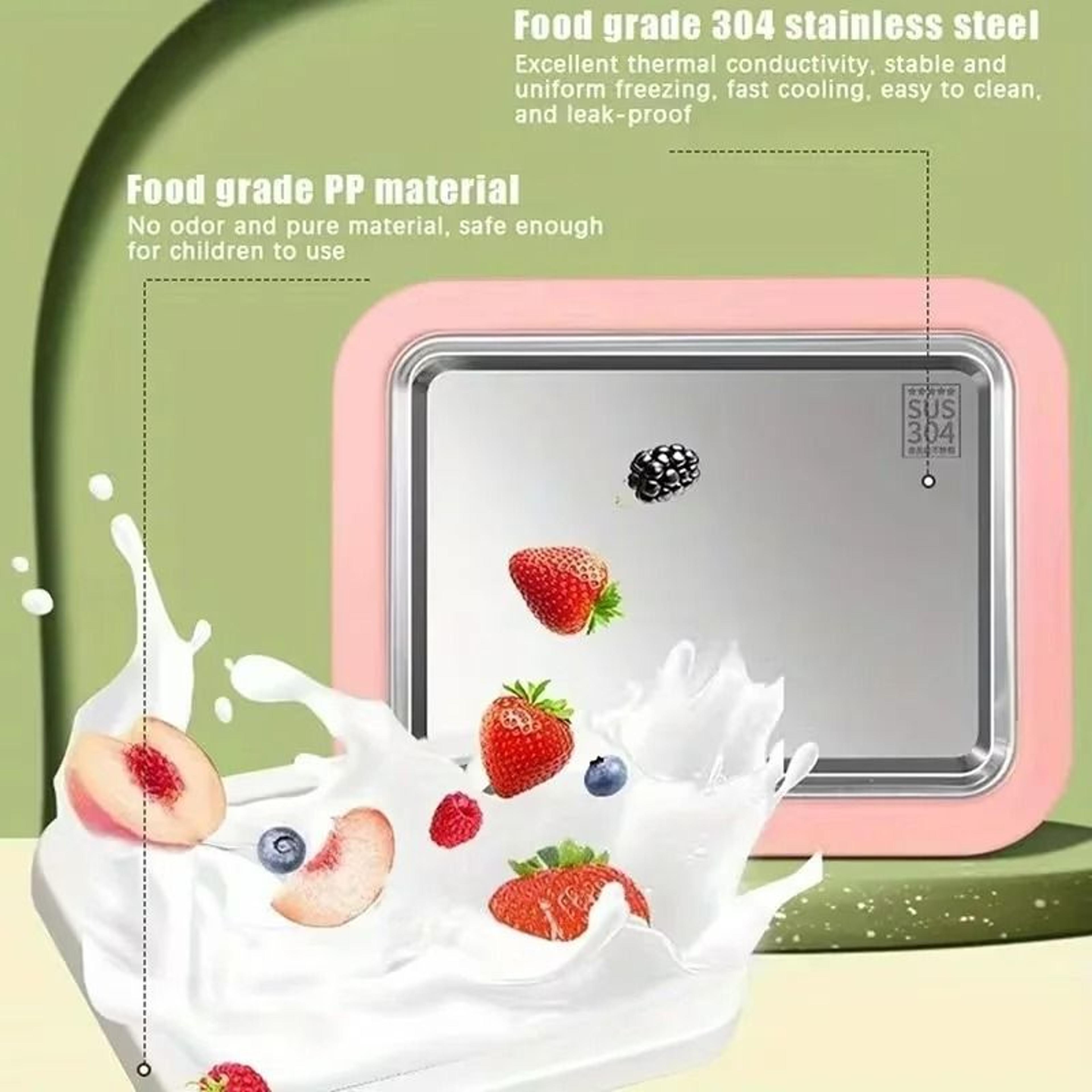 Household Cordless Ice StirFry Plate MultiFunctional Homemade Ice Cream  Frozen Yogurt Maker 5