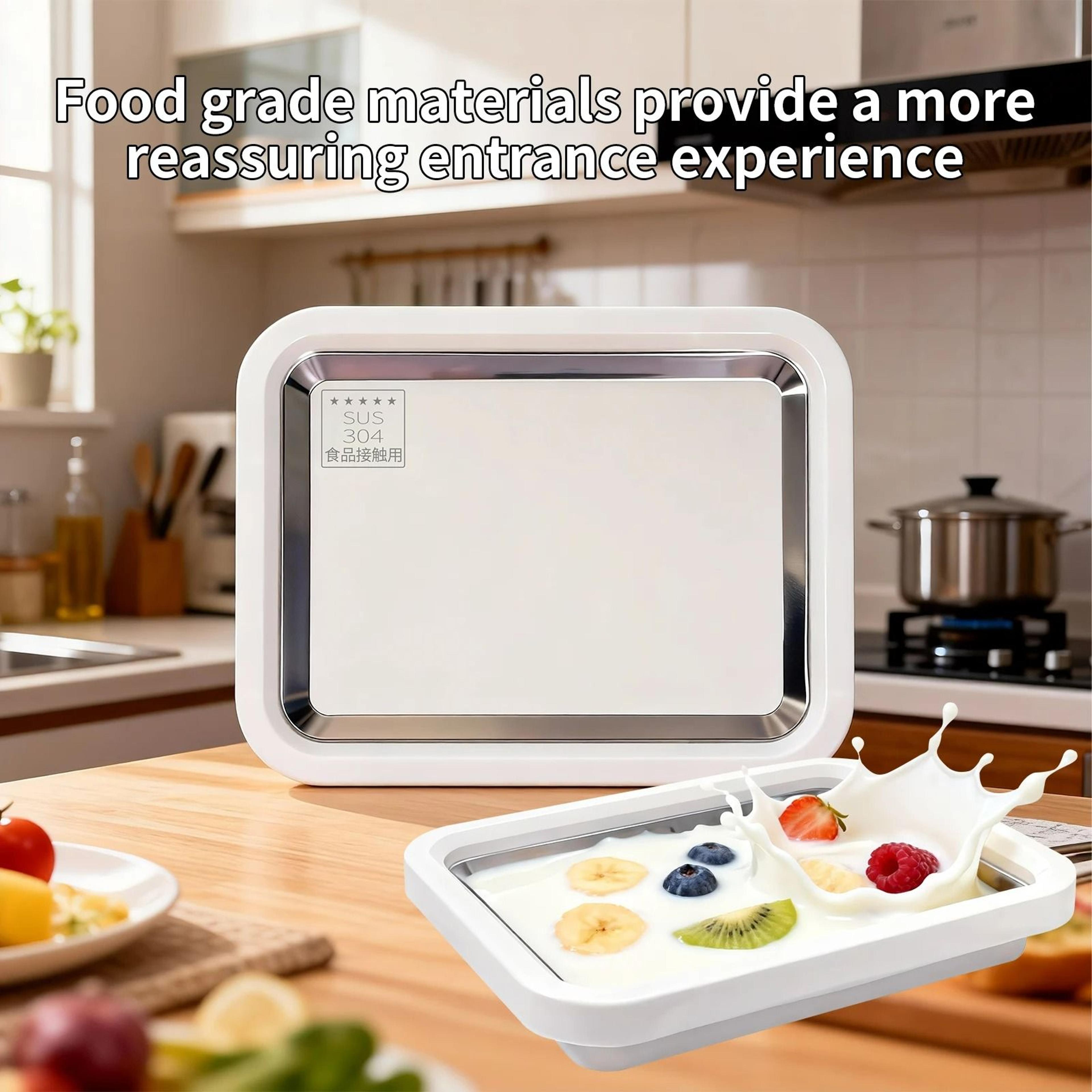 Household Cordless Ice StirFry Plate MultiFunctional Homemade Ice Cream  Frozen Yogurt Maker 2