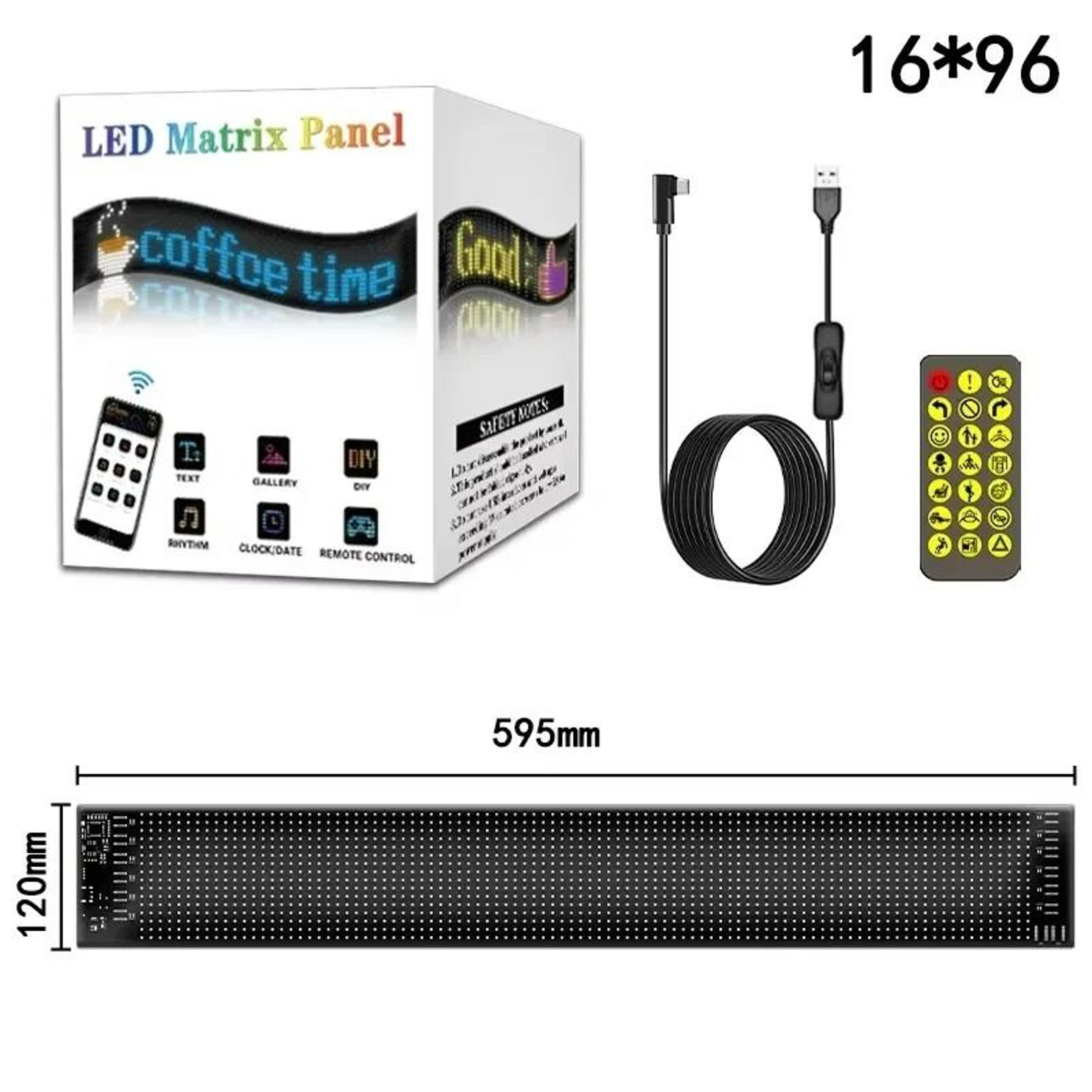 Programmable FPCB Flexible LED Matrix Panel AppControlled Scrolling Animation  Message Display 10