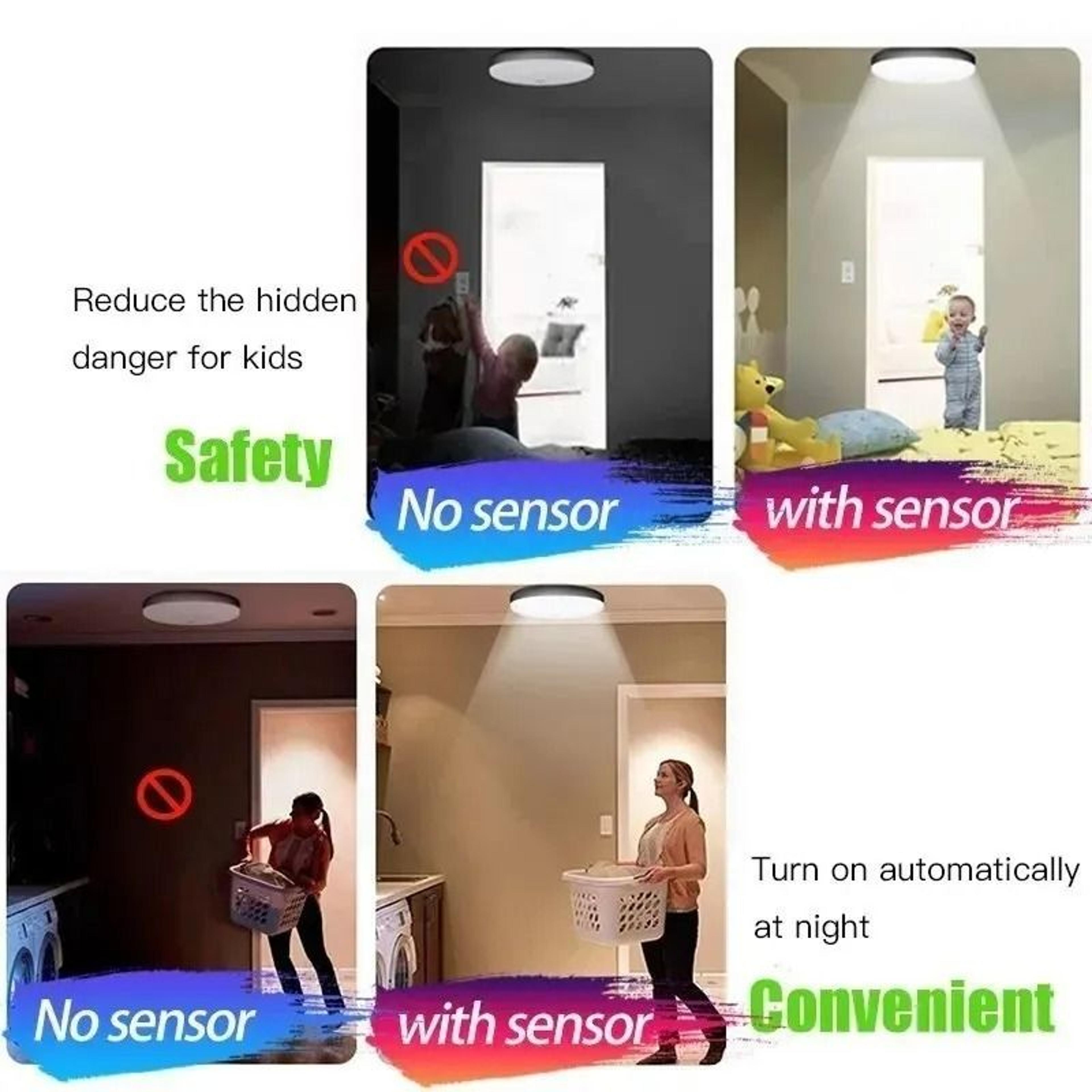 Motion Sensor LED Ceiling Light IP44 Waterproof Smart Night Lamp 2