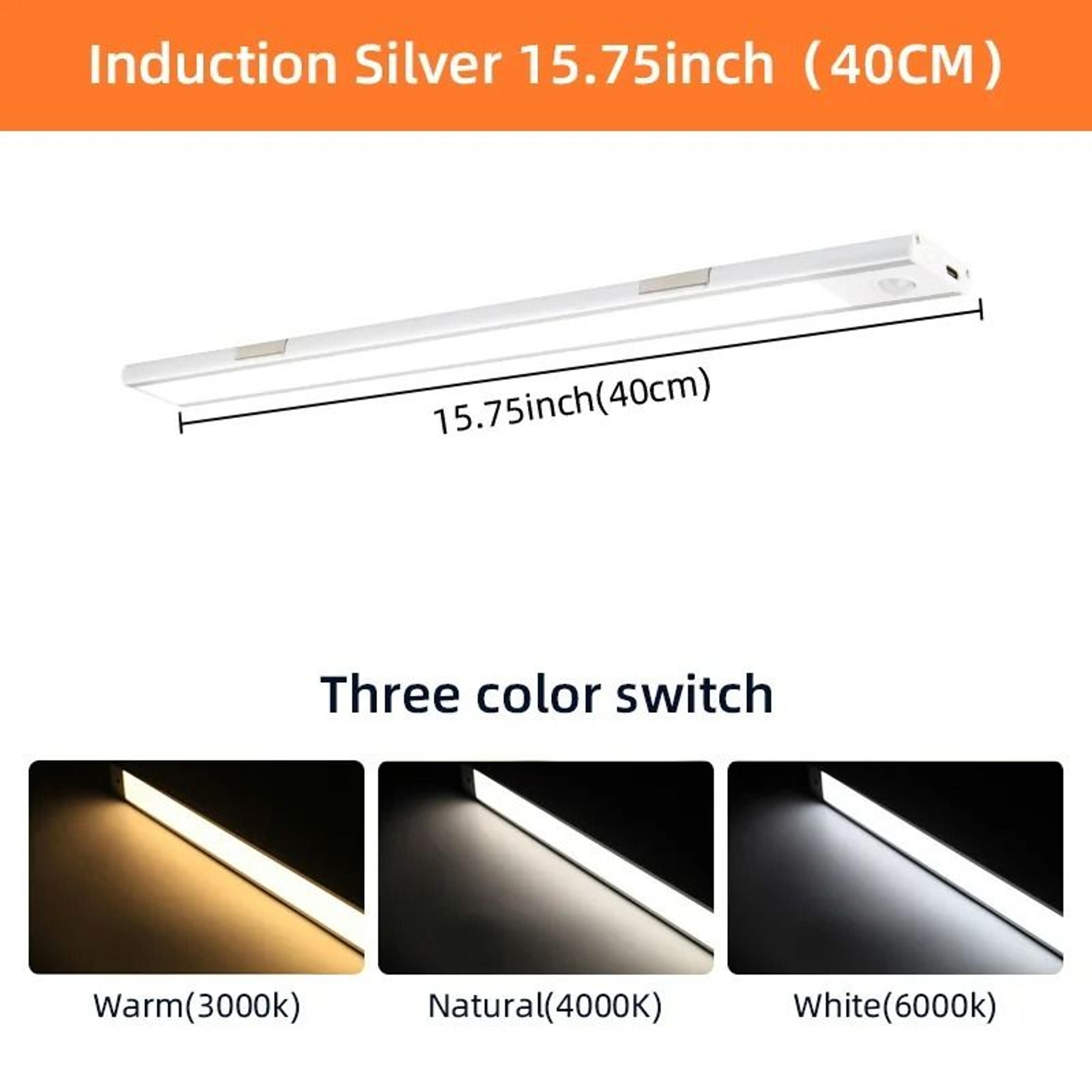 Wireless Dimmable LED Motion Sensor Cabinet Light TypeC Rechargeable Night Lamp 9