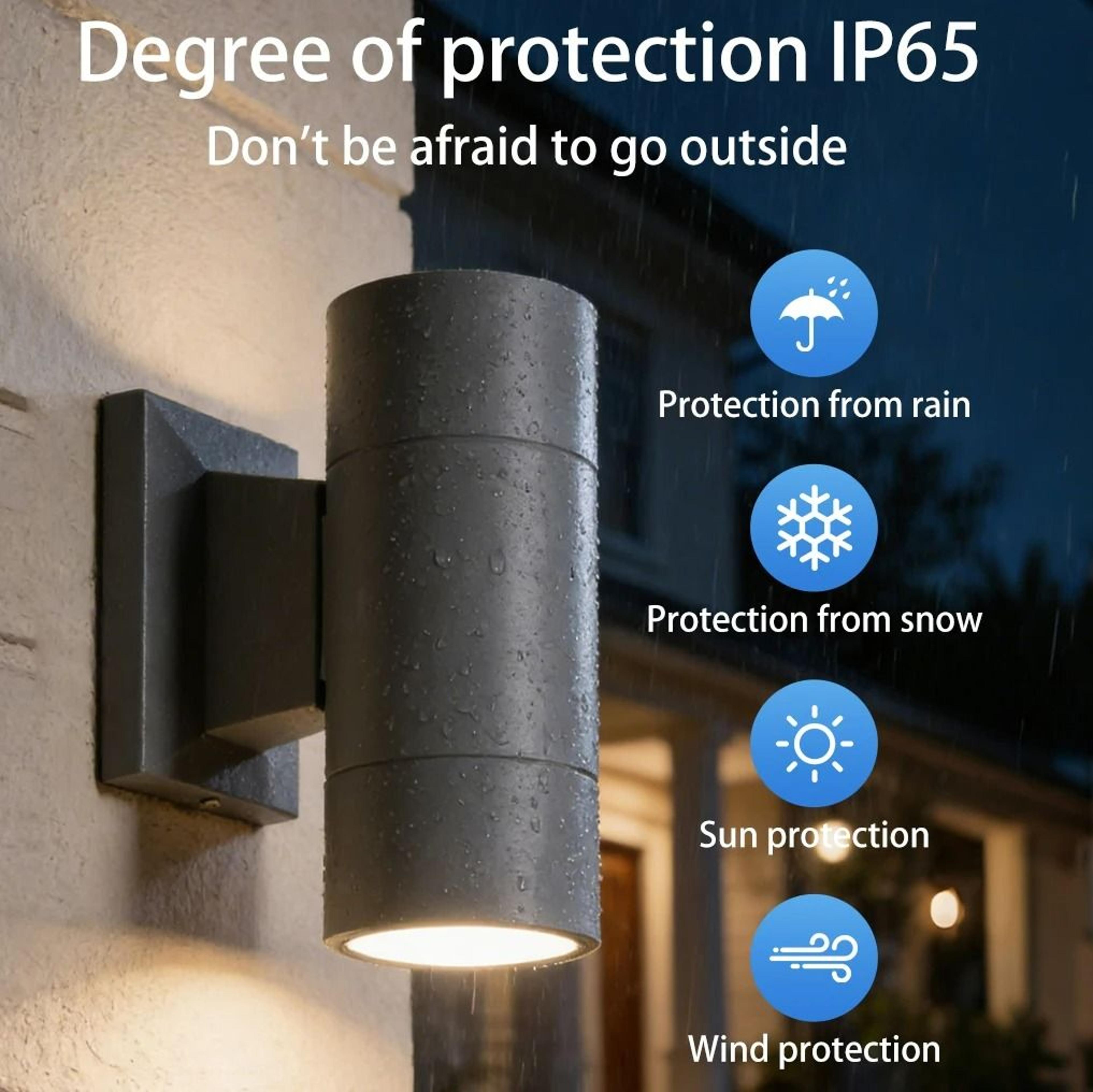 Outdoor Waterproof Wall Lamp Replaceable Bulb Exterior Sconce For Garden Porch  Backyard 5