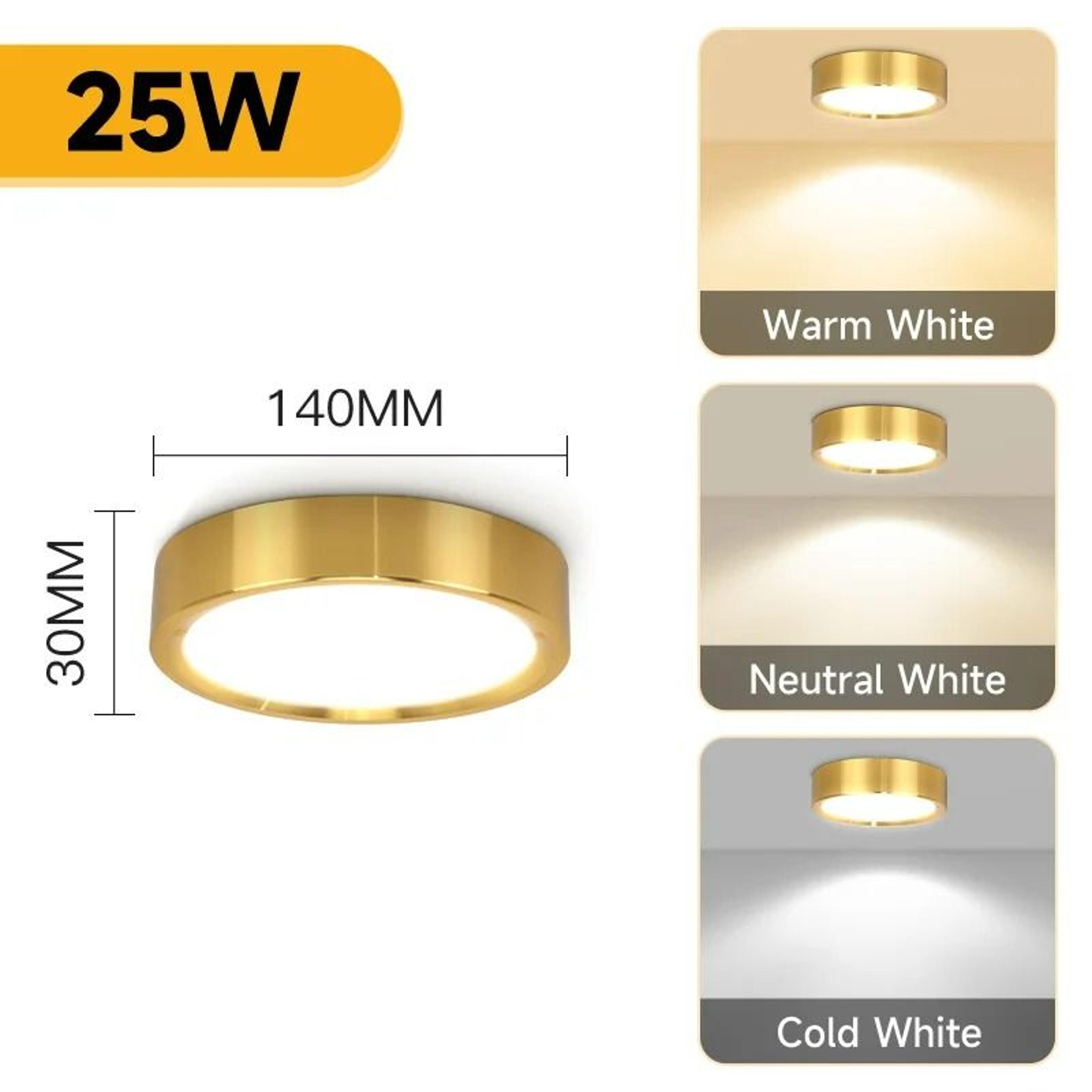 Modern Cylindrical Tricolor SurfaceMounted LED Spotlight 12