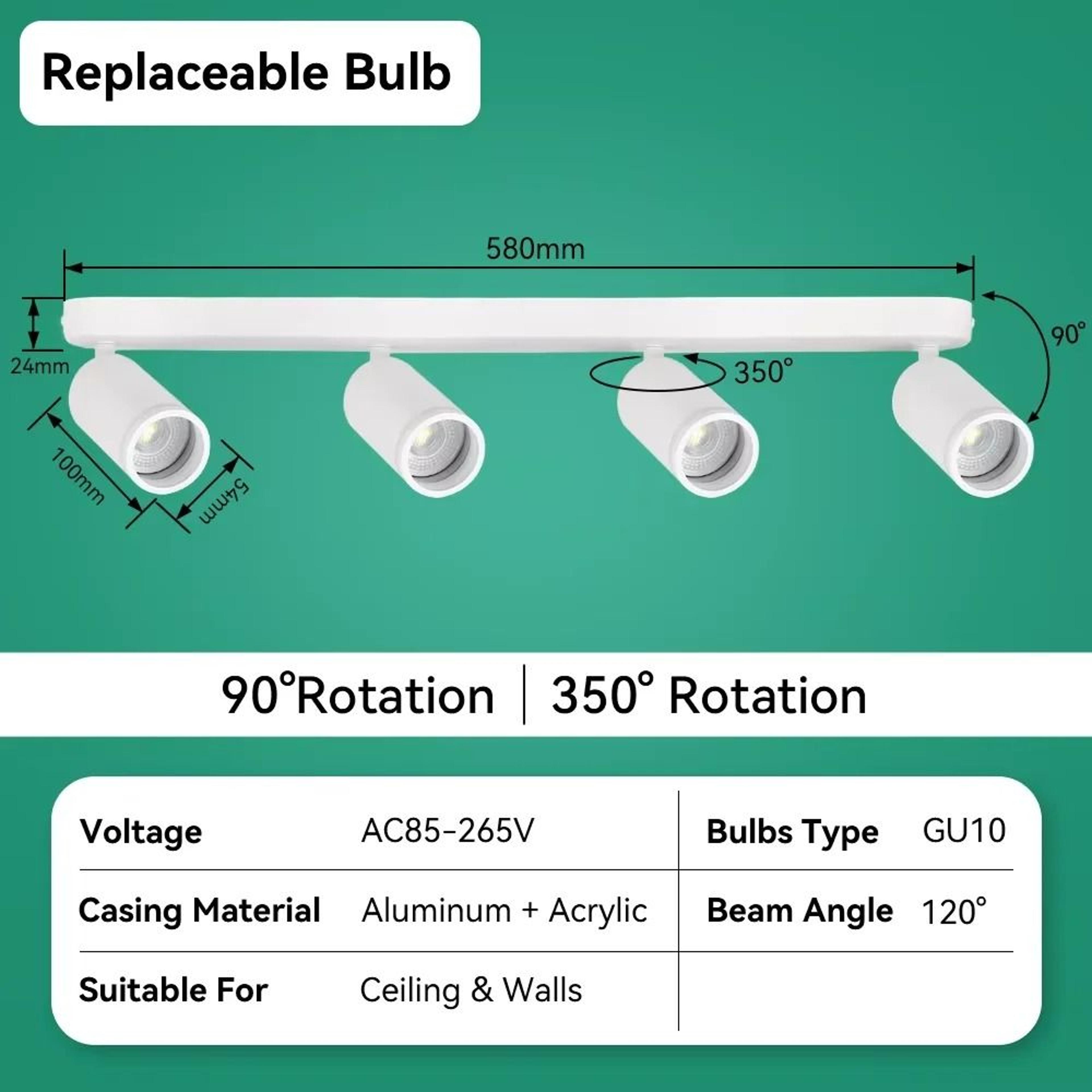 Modern Adjustable Linear Ceiling Spotlight Track Fixture Fixture Only 20