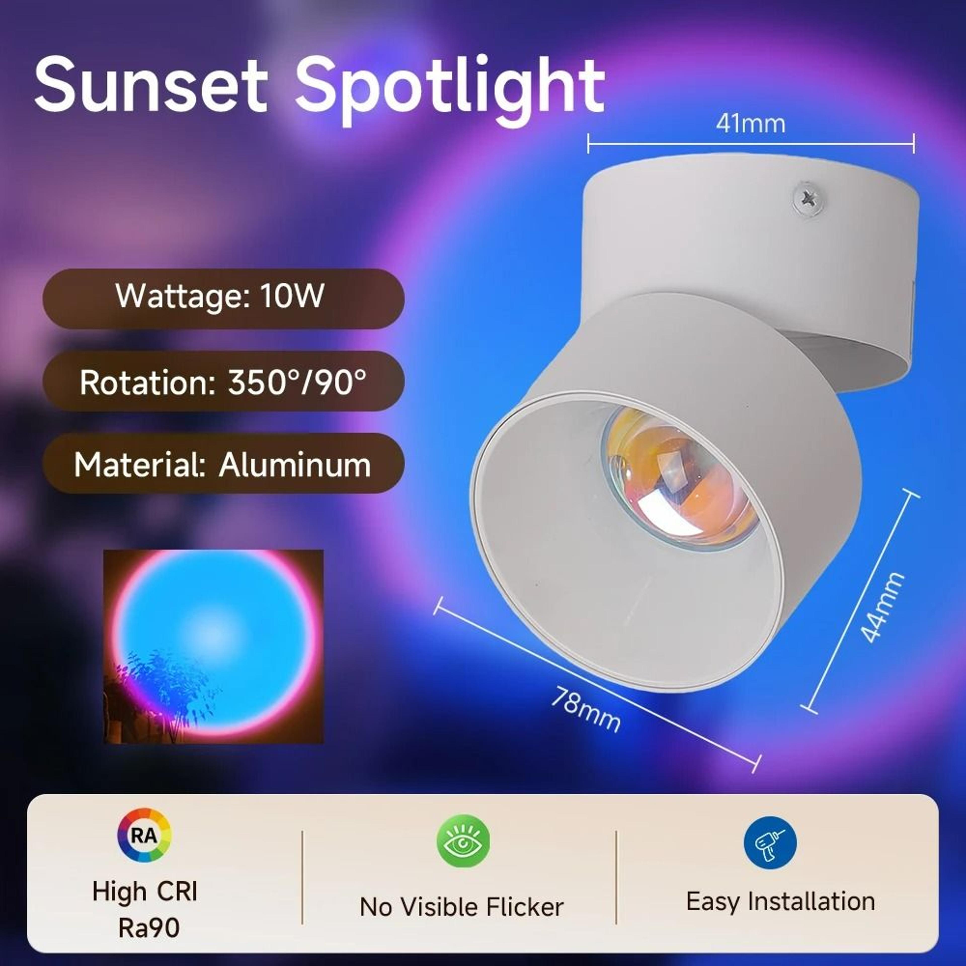 Ambient Sunset Projection LED Ceiling Spotlight 11