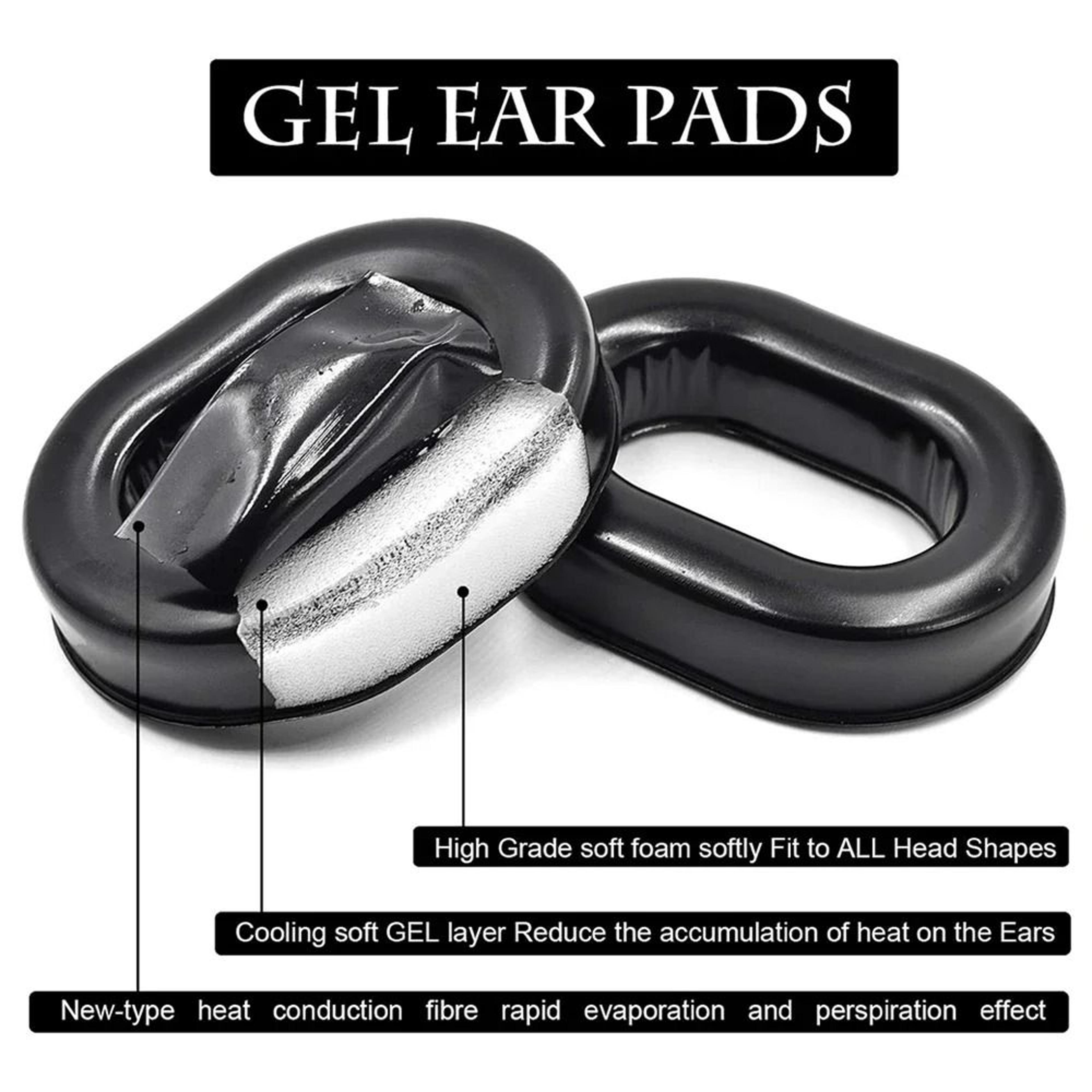 Cooling Gel Replacement Ear Cushions For Aviation And Tactical Earmuffs 4