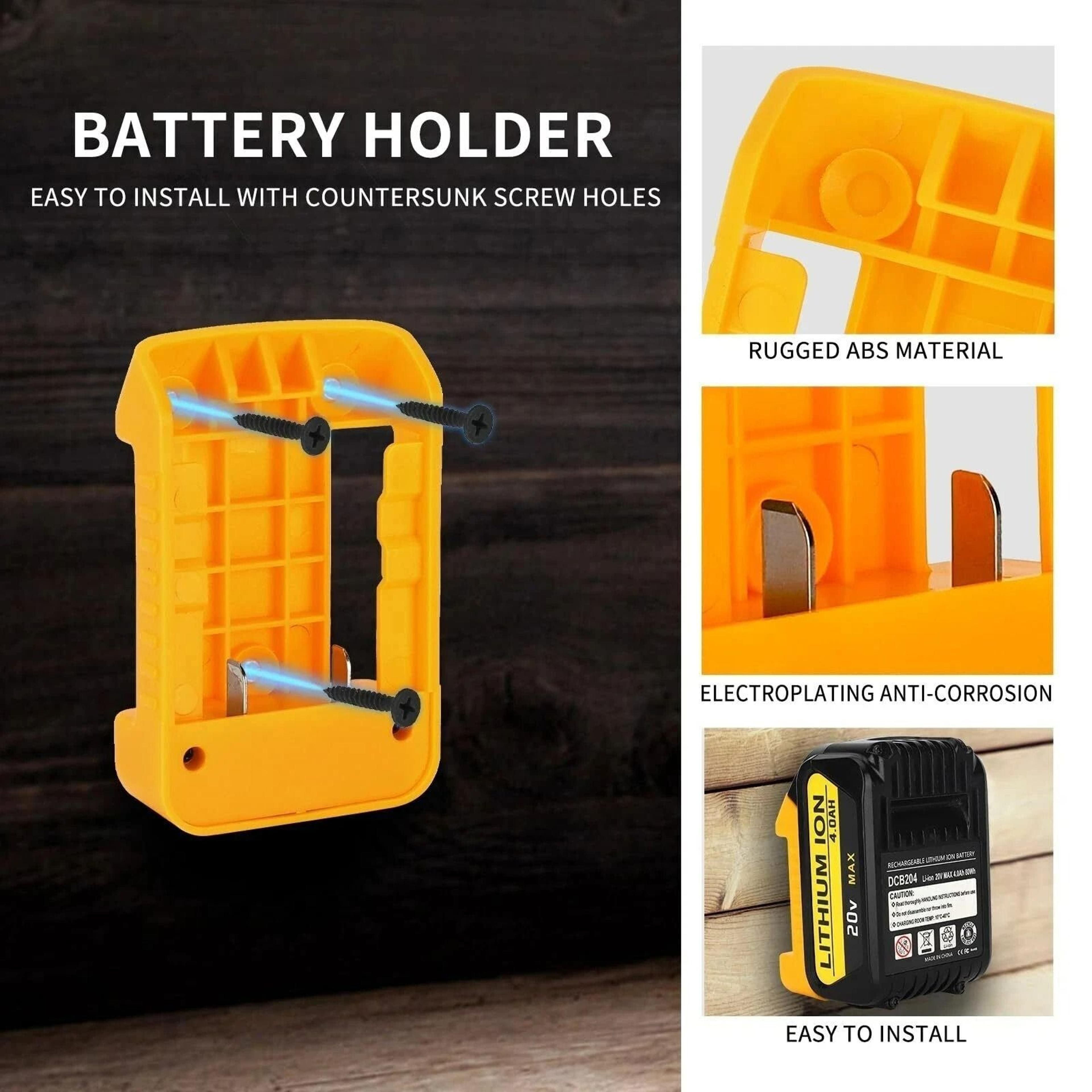Portable USB  TypeC Fast Charger Adapter For DeWalt 18V20V Lithium Batteries 4