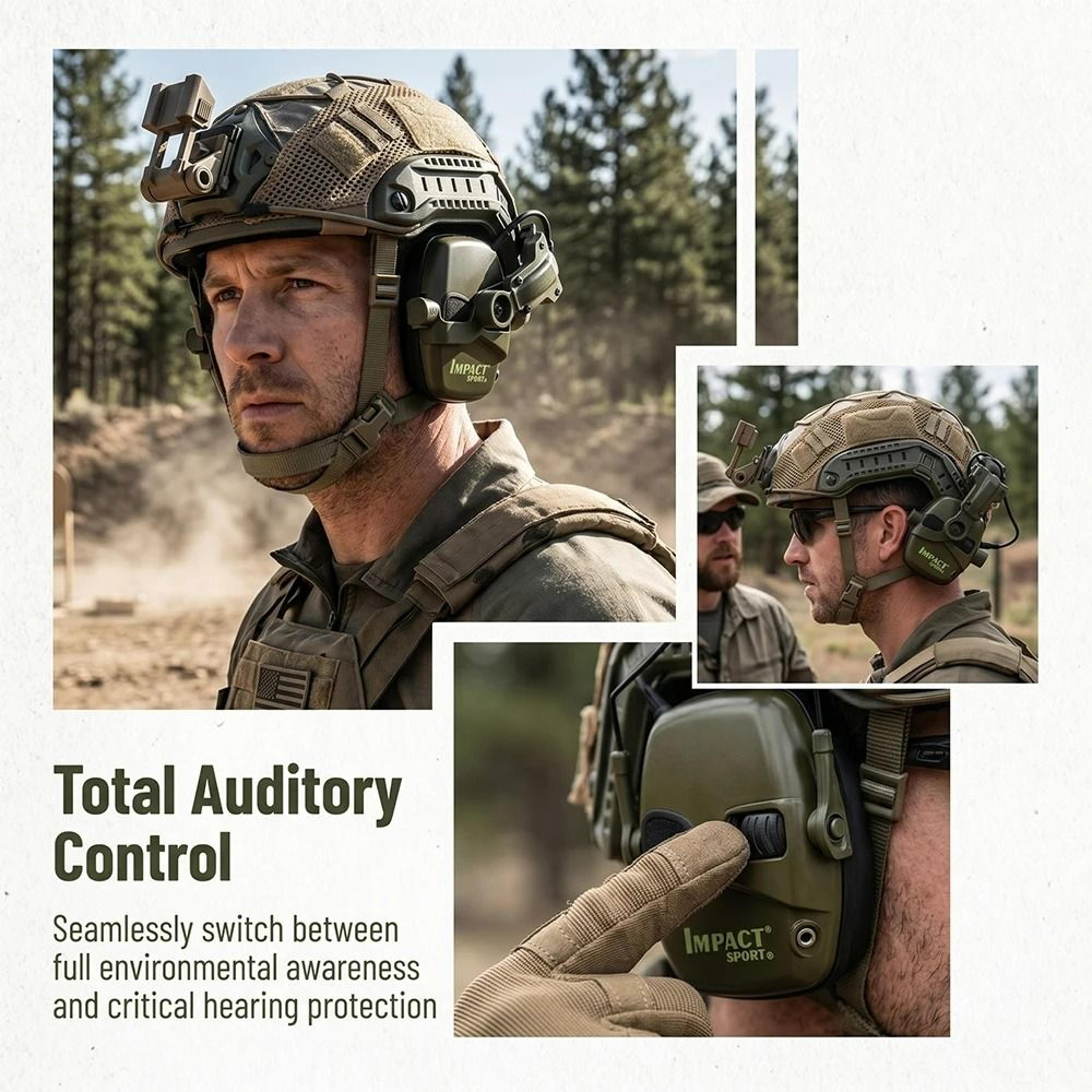 Tactical HelmetMounted Active Electronic Shooting Earmuffs 4