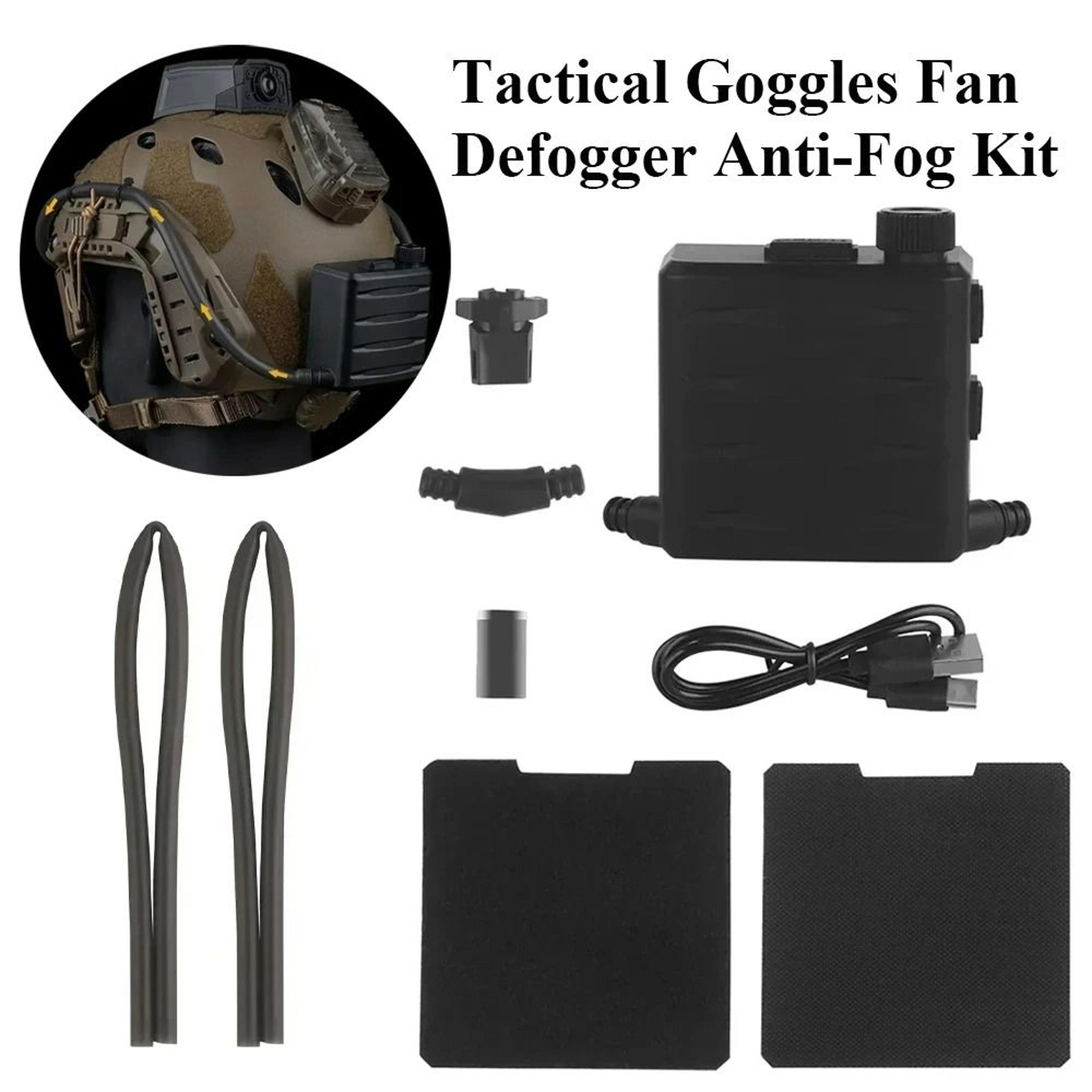 tactical goggles defogger & micro fan anti-fog system kit