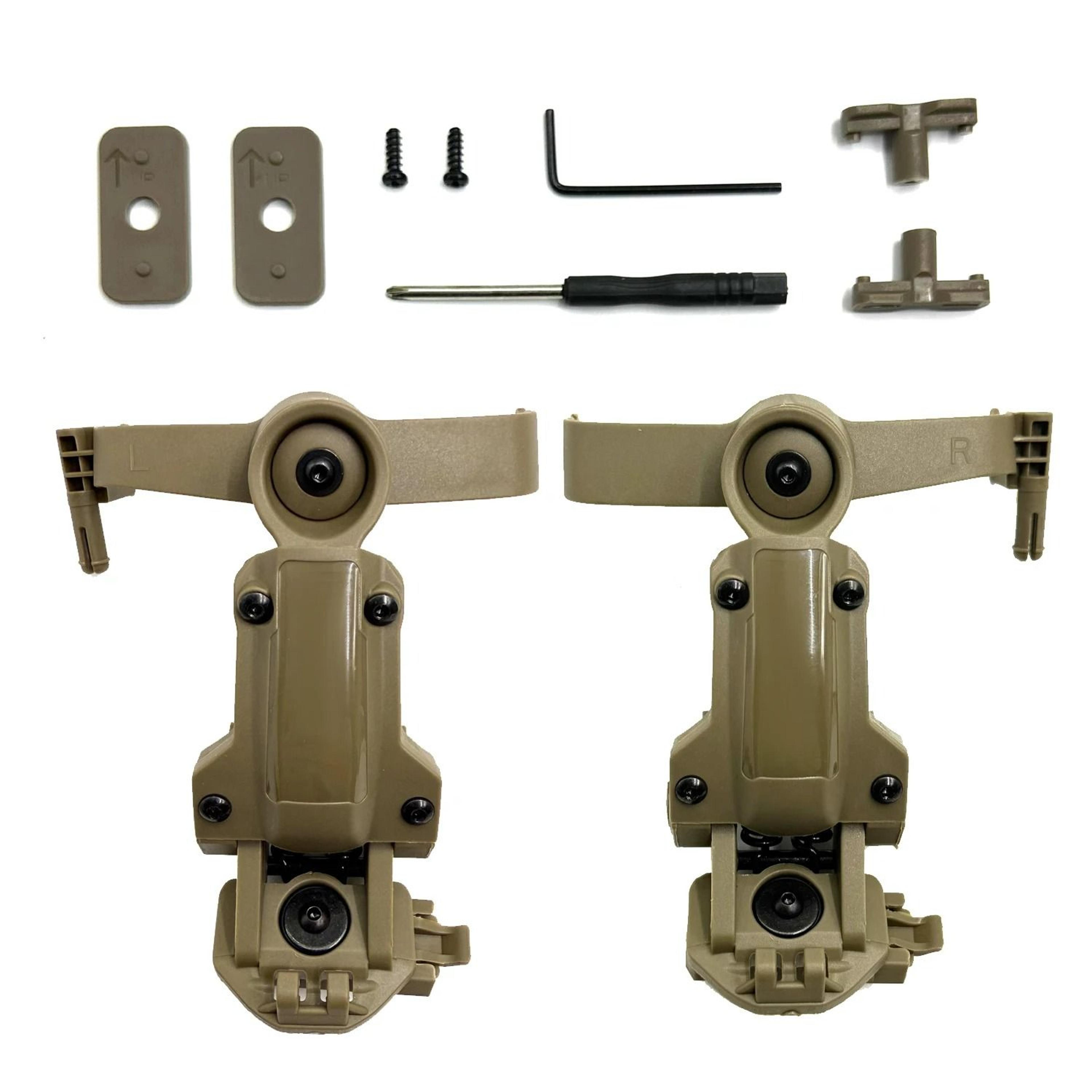 Tactical Helmet Rail Adapter  Headset Suspension Mount For ARC  MLOK Rails 7