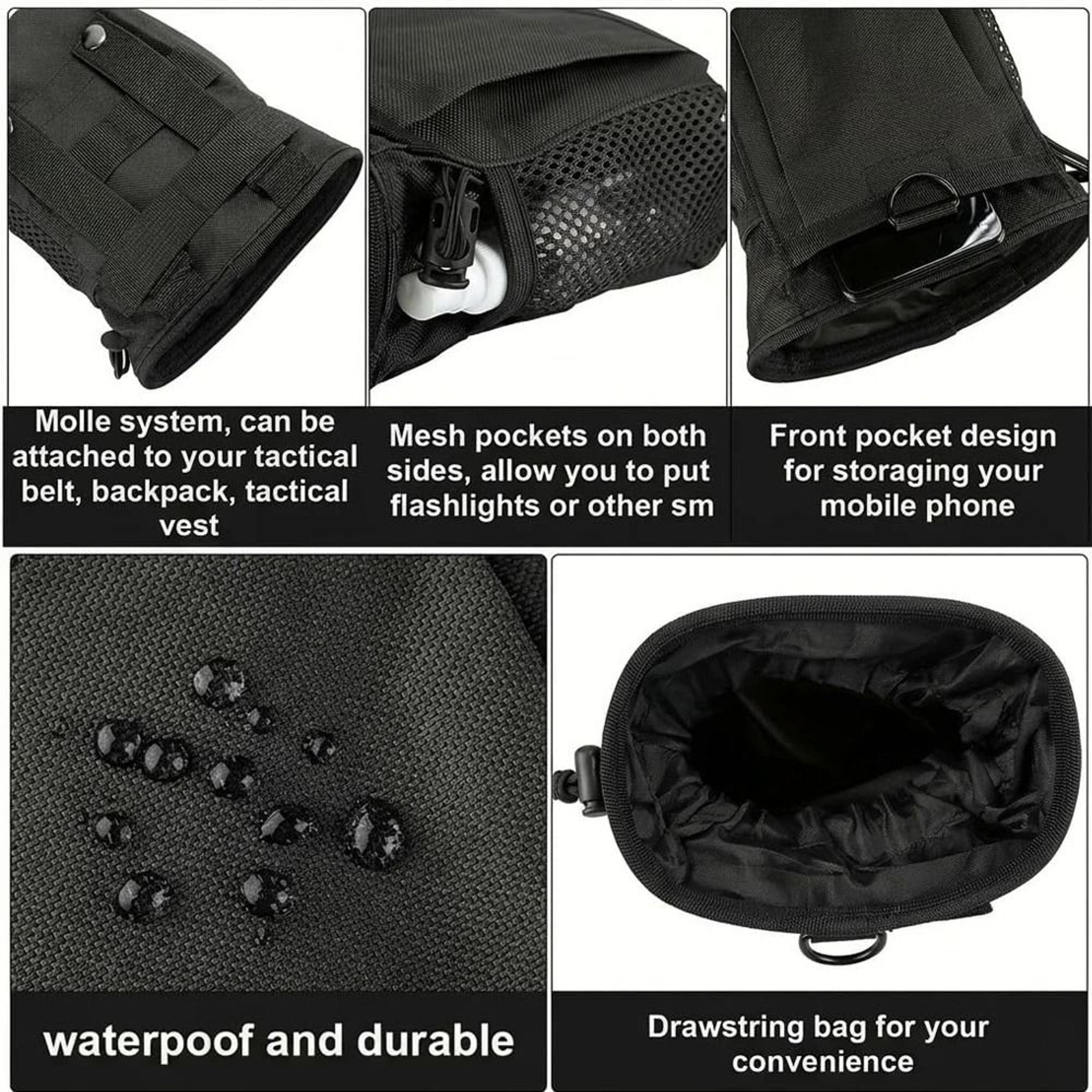 Tactical 800D Nylon Dump Drop Pouch  Folding Ammo Waist Bag 2