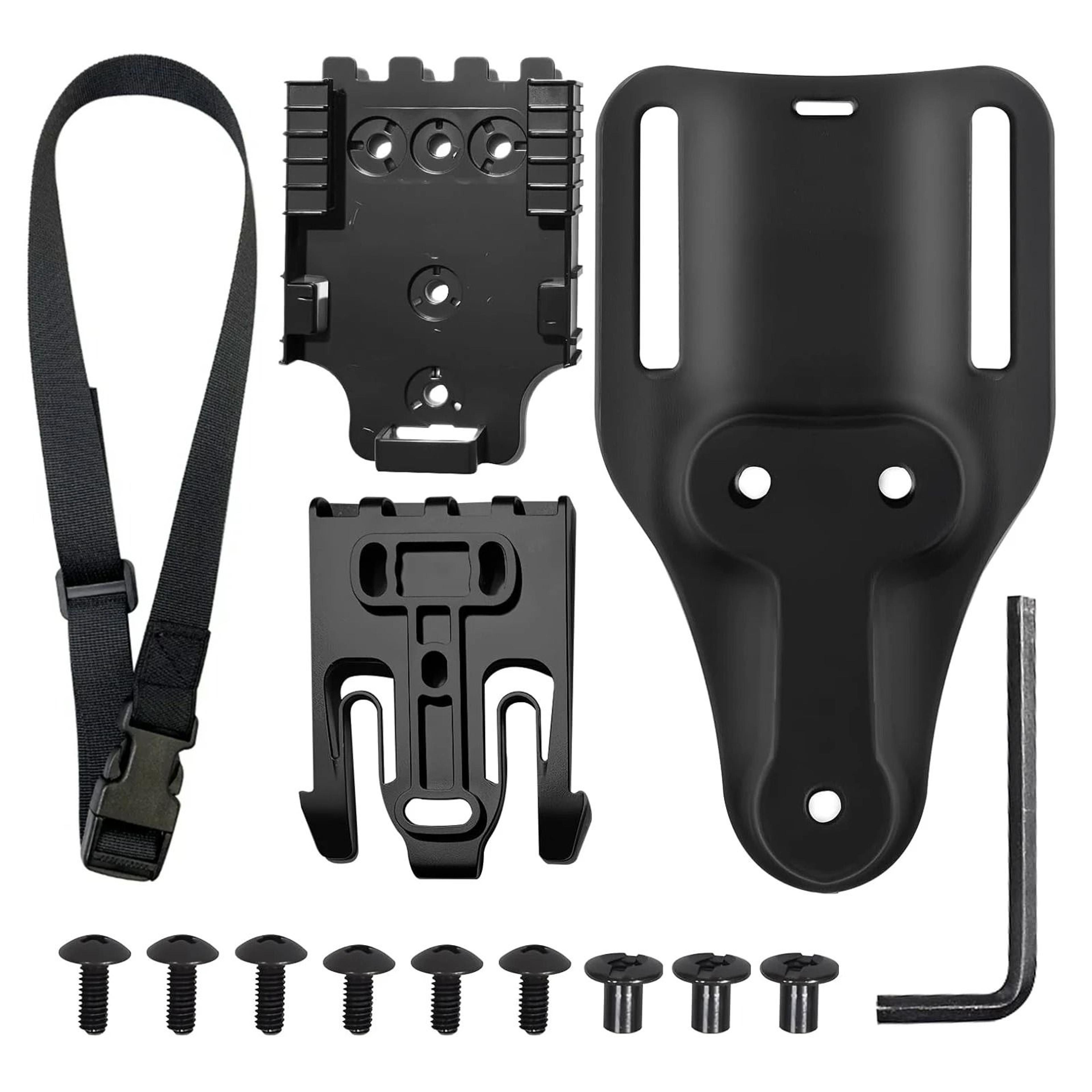 tactical drop leg pistol holster platform & low-ride thigh rig adapter