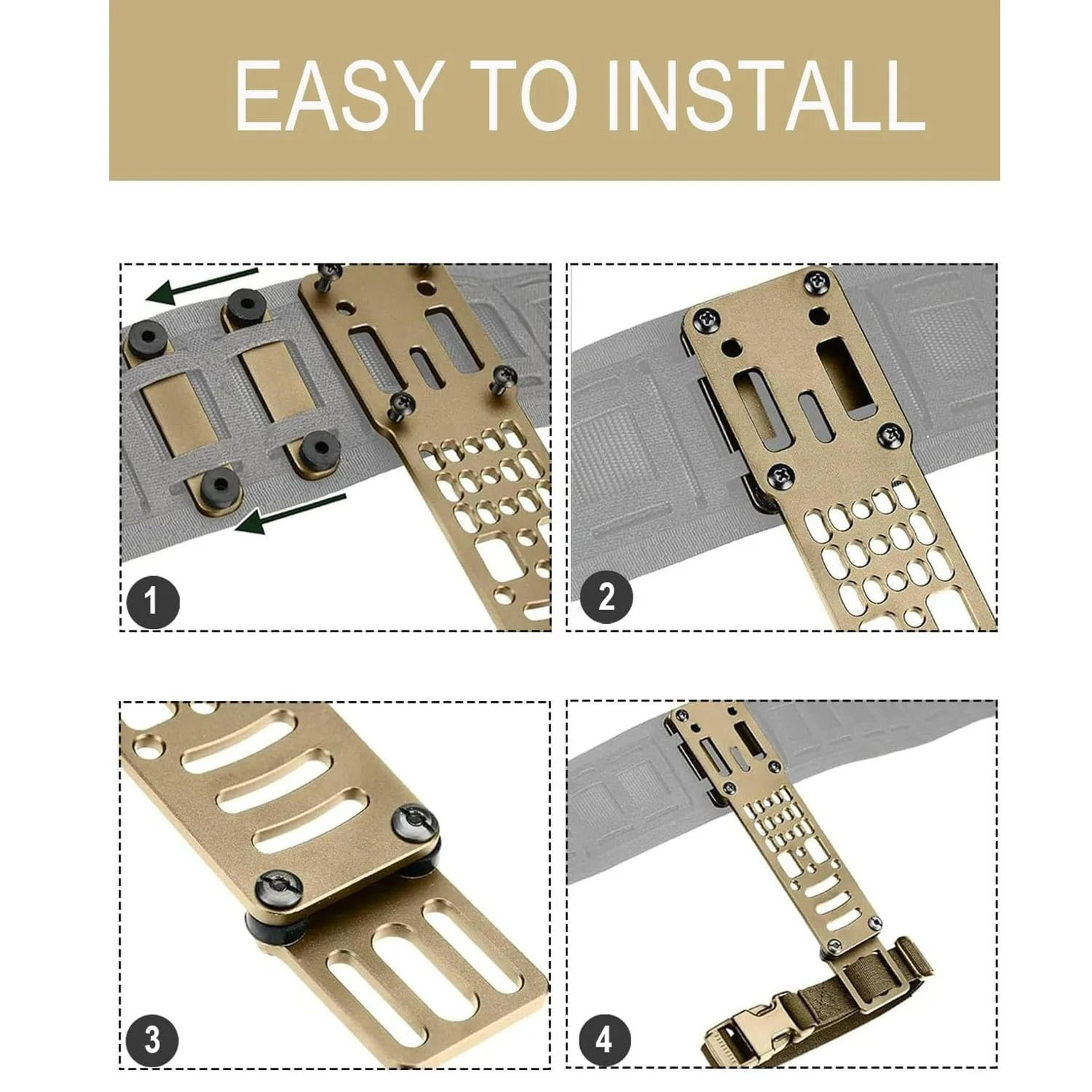 Tactical CNC Aluminum Holster Adapter Base  Modular QuickDraw Rig Plate 3