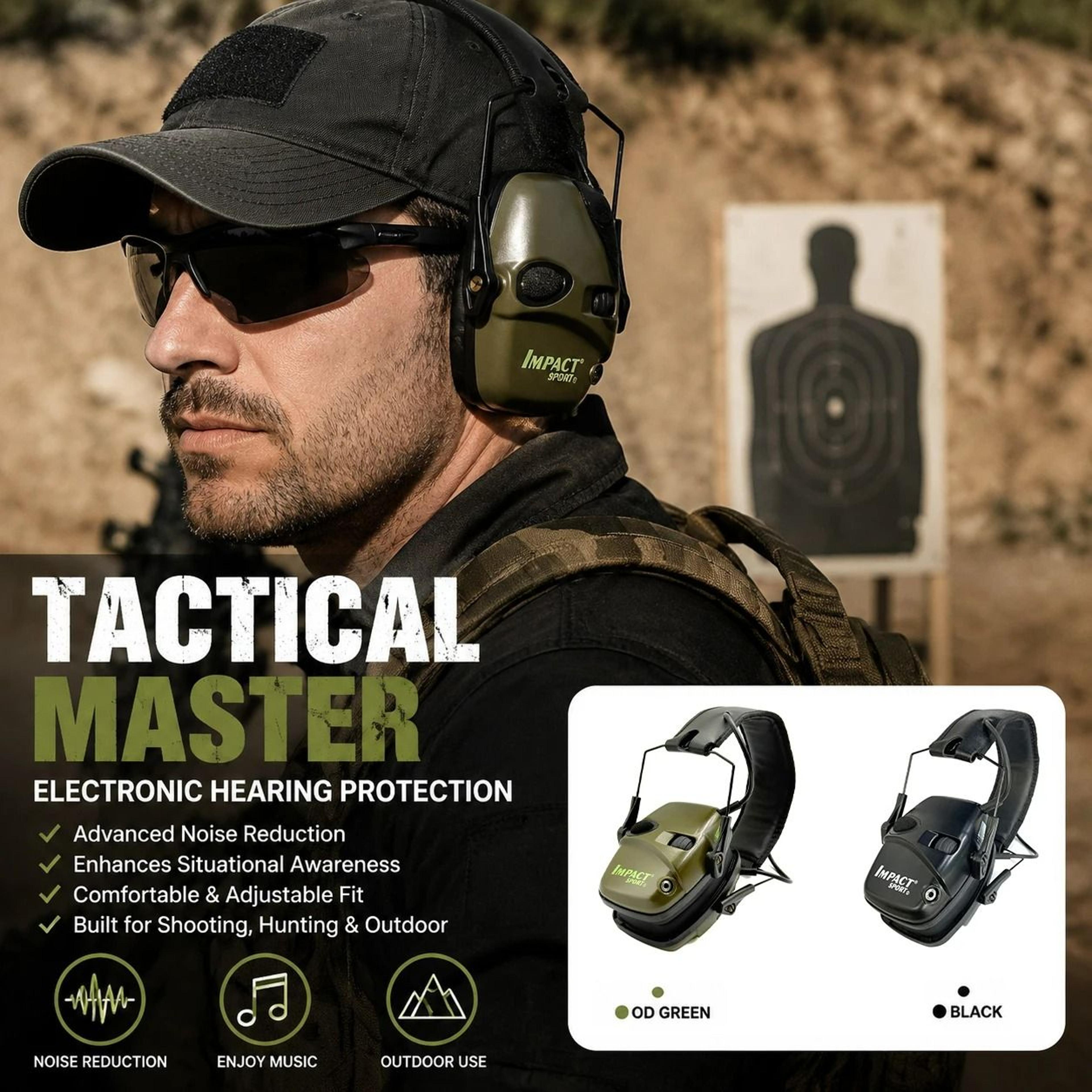 Tactical Electronic Shooting Hearing Protection Headset  Active Sound Amplification Earmuffs 0