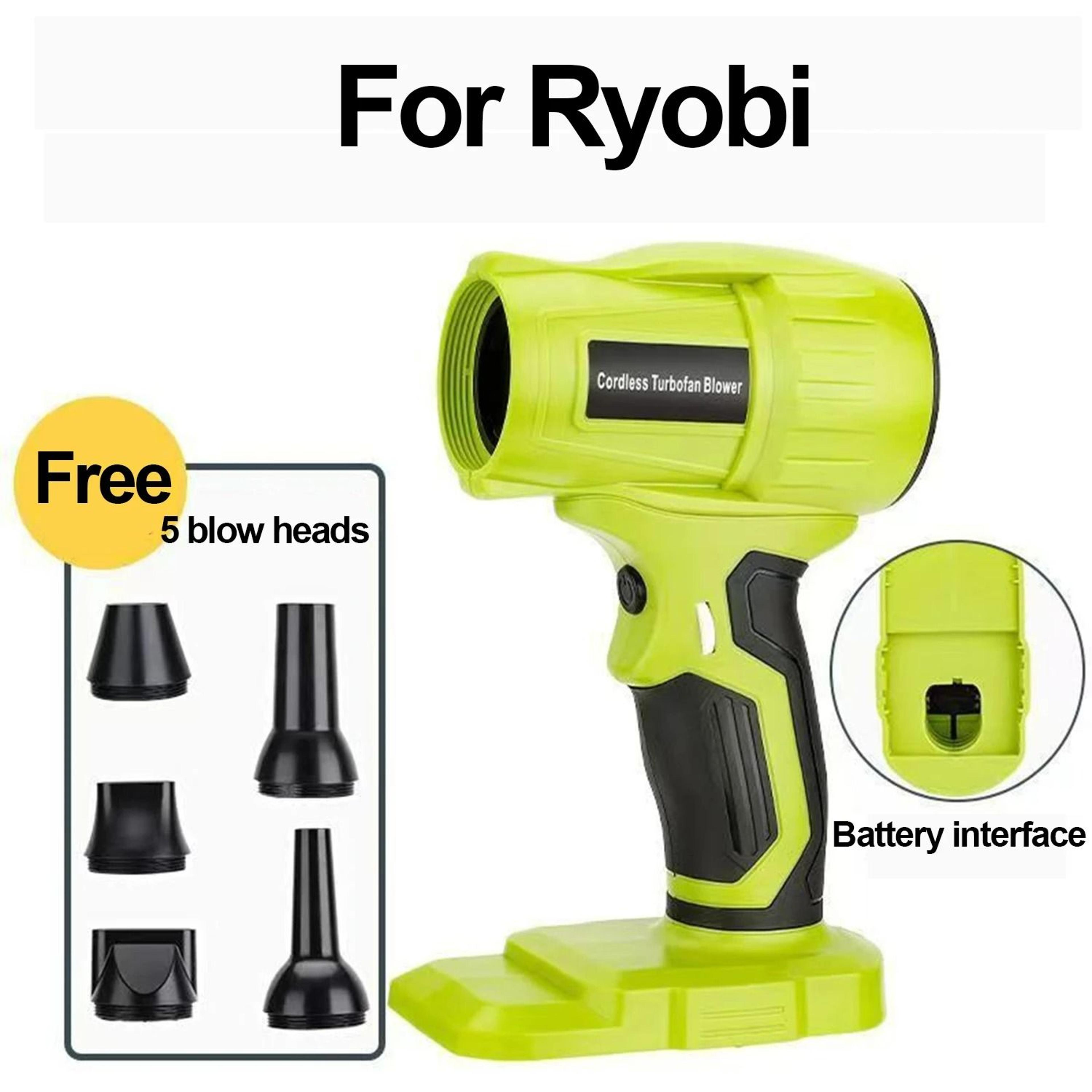 HighPower Cordless Brushless Turbo Jet Fan  Handheld Air Blower For 18V20V Lithium Batteries 10