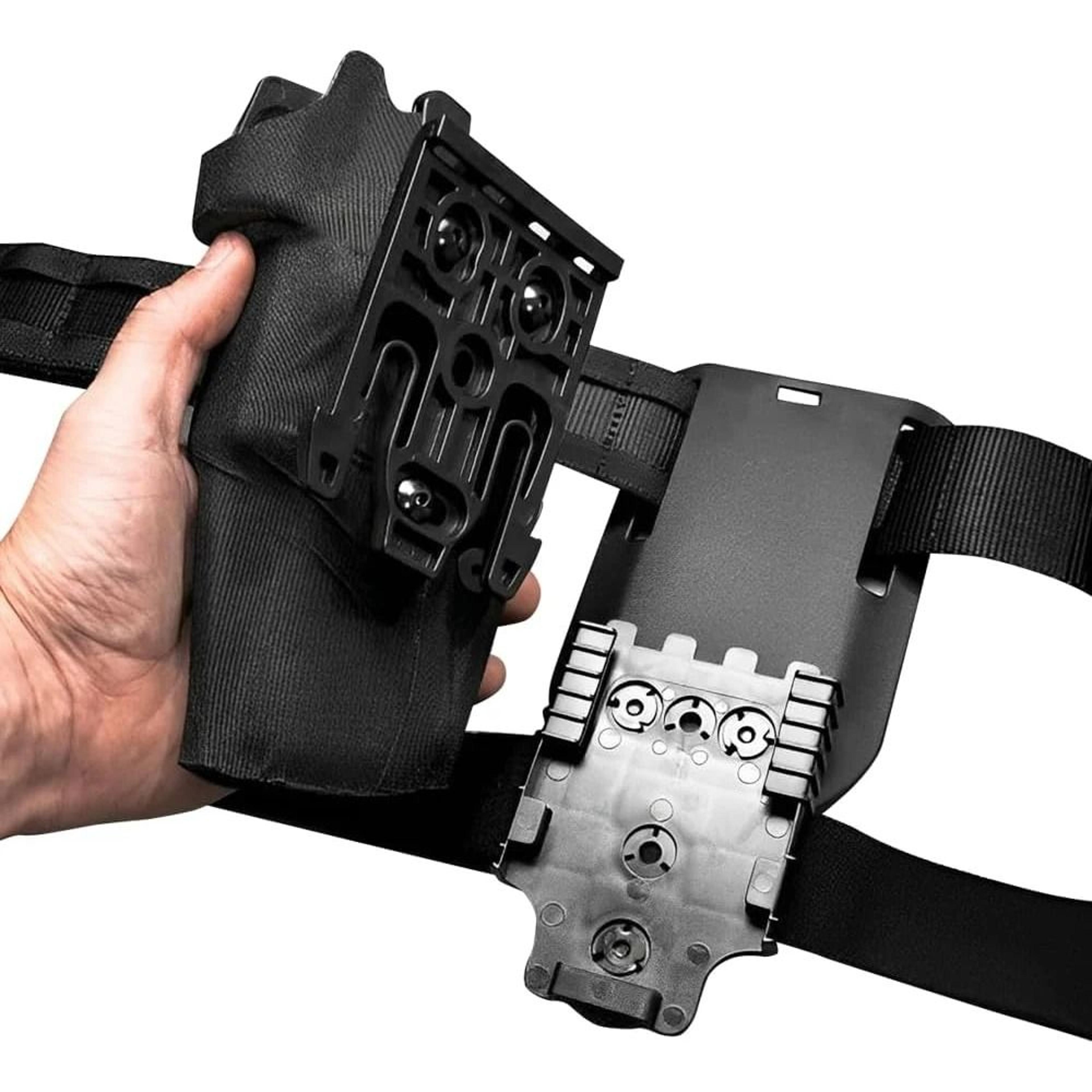 QuickLocking Modular Holster Mount Kit With Receiver Plate LowRide Belt Loop  Thigh Strap 4