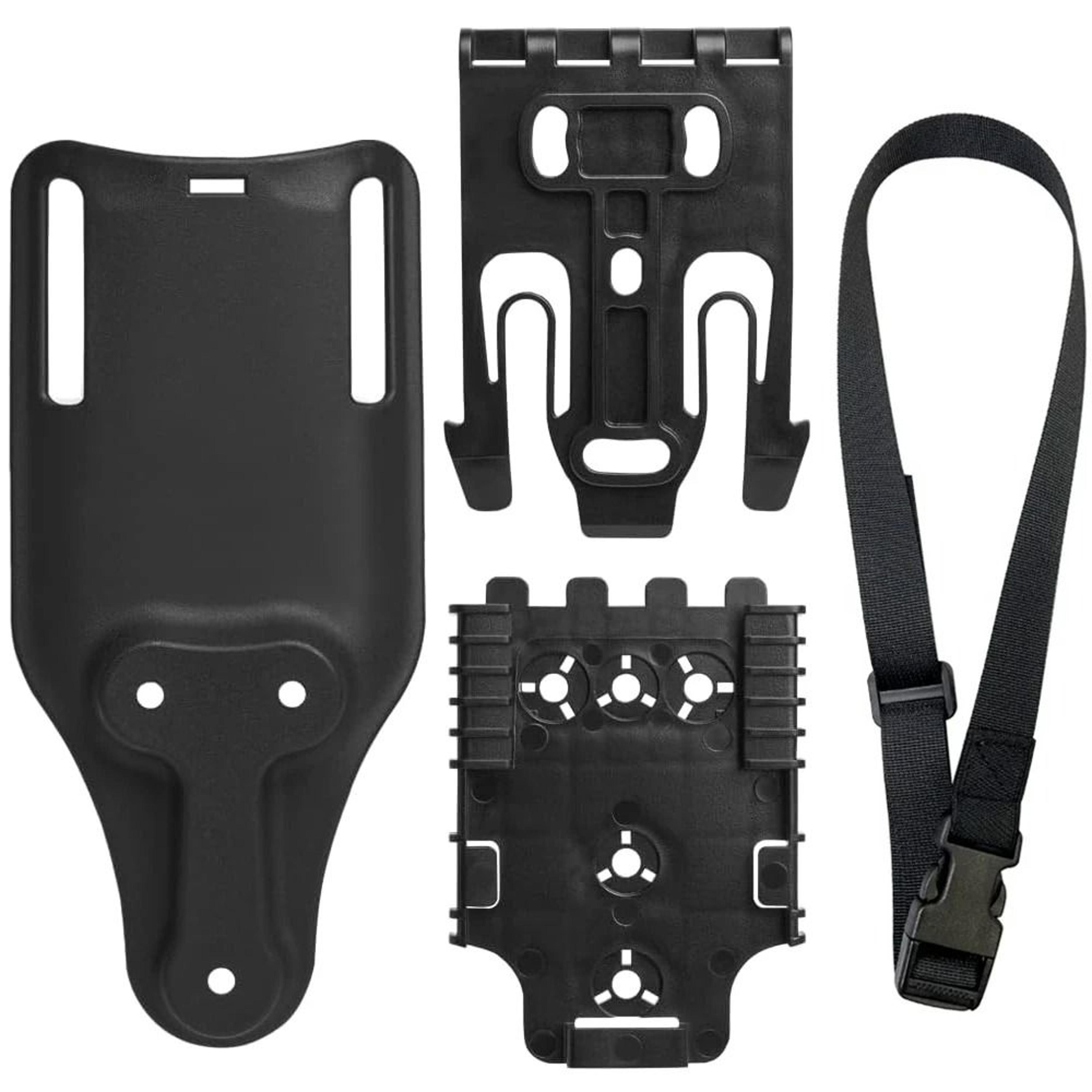 QuickLocking Modular Holster Mount Kit With Receiver Plate LowRide Belt Loop  Thigh Strap 7