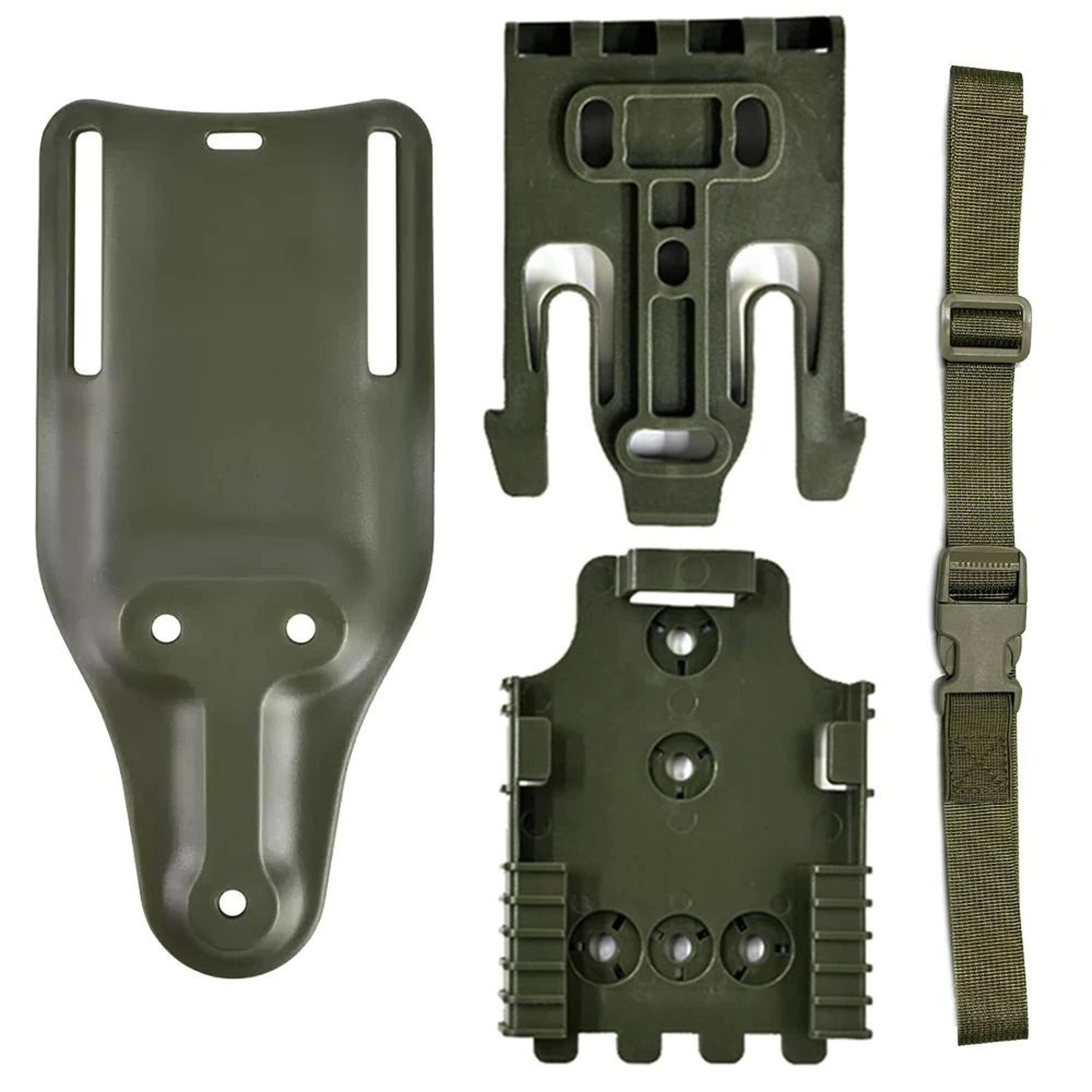 QuickLocking Modular Holster Mount Kit With Receiver Plate LowRide Belt Loop  Thigh Strap 6
