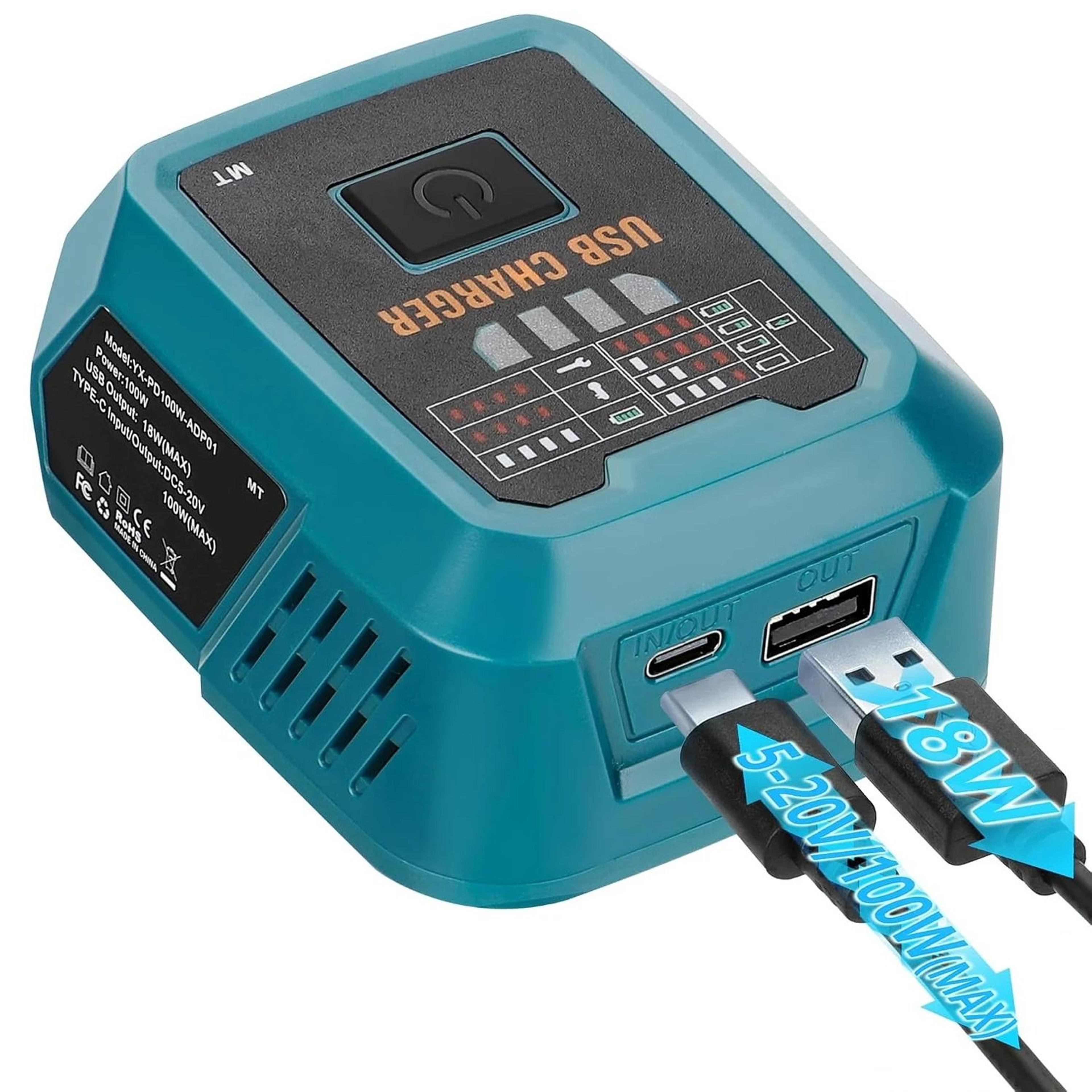 HighOutput 100W USBC Fast Charger  DualPort Power Source Adapter For 18V Lithium Batteries 1