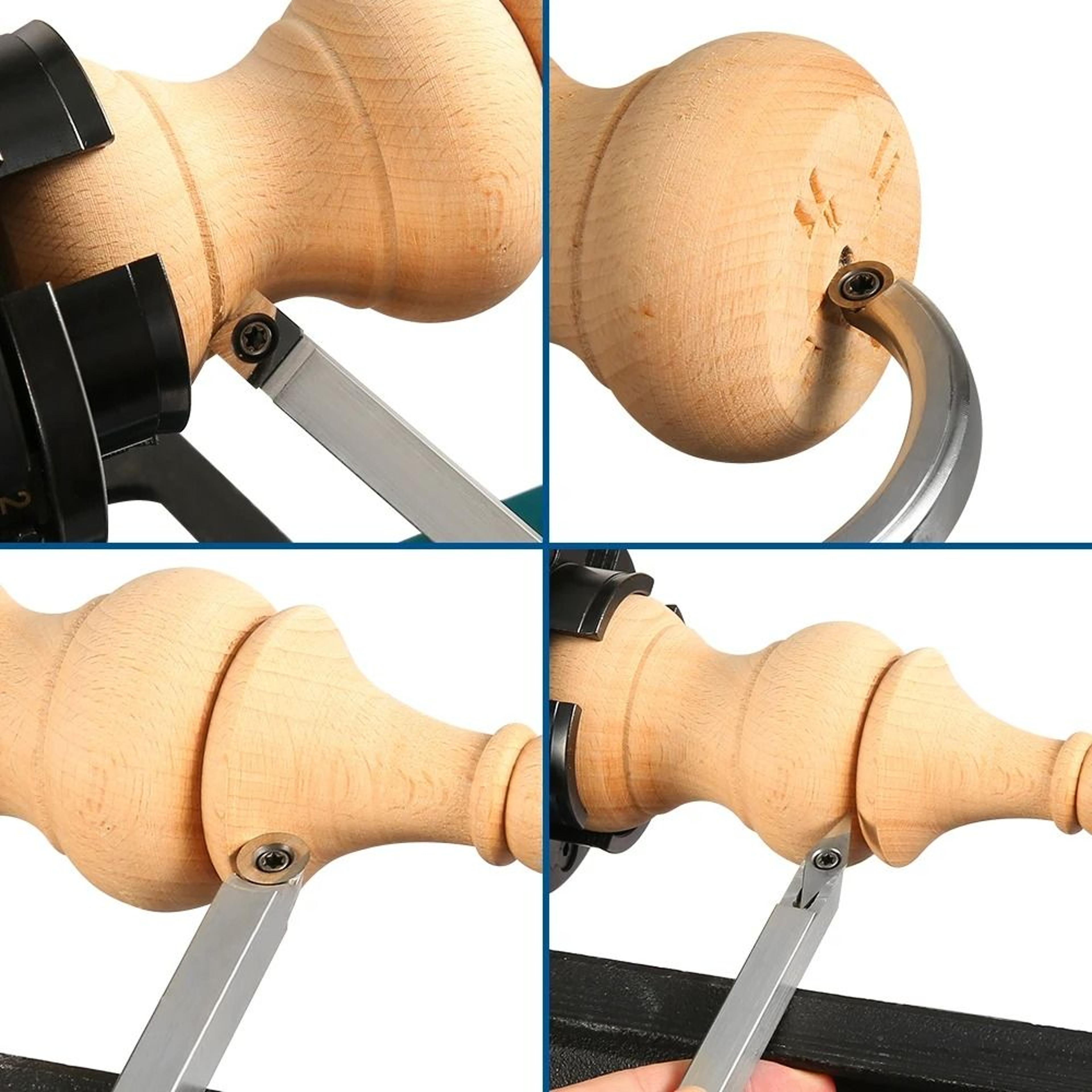 6in1 Indexable Carbide Woodturning Chisel Tool Set With Replaceable Cutter Inserts  Storage Case 5