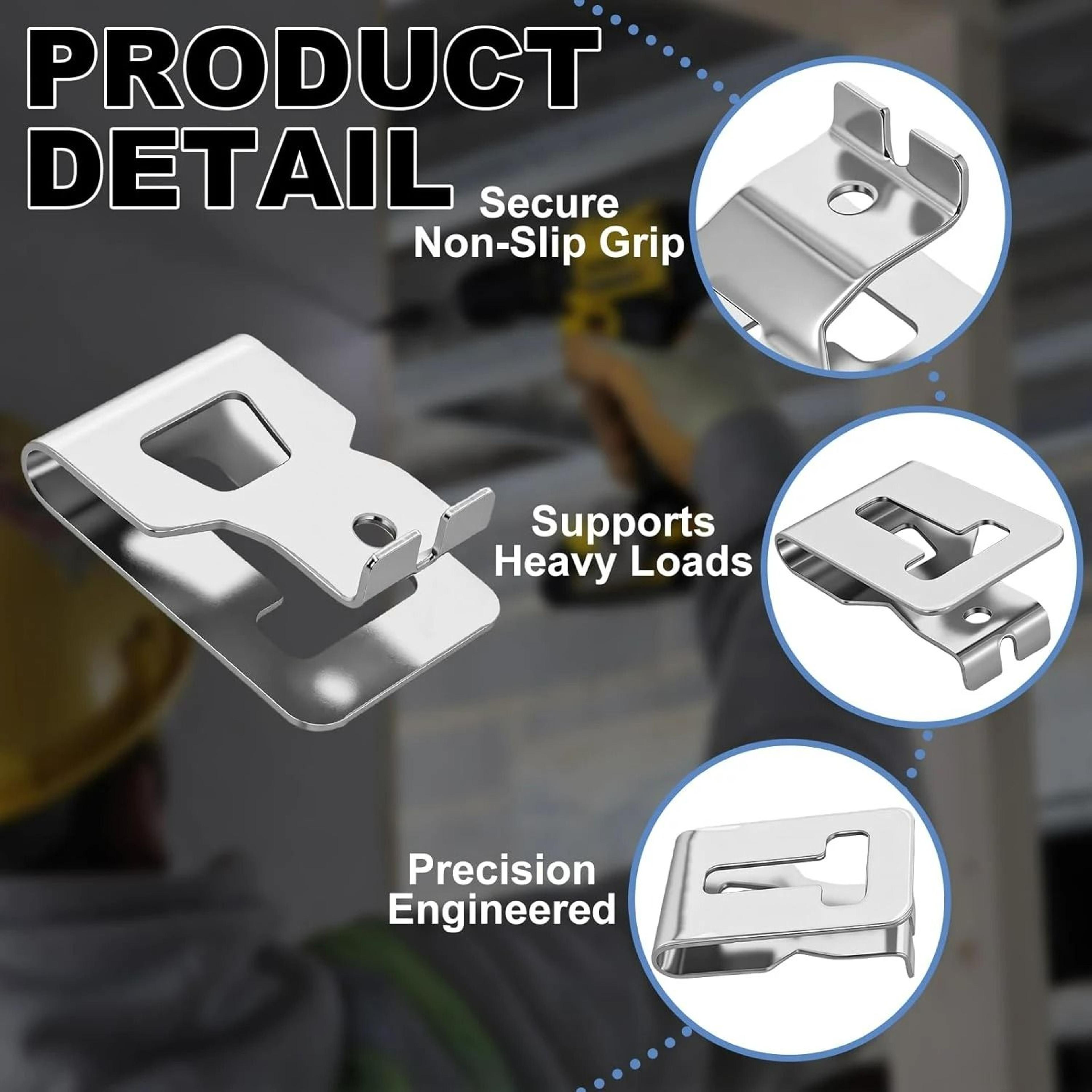 HeavyDuty Steel Belt Clip Hook Kit With Mounting Hardware For 20V Cordless Drills  Drivers 2