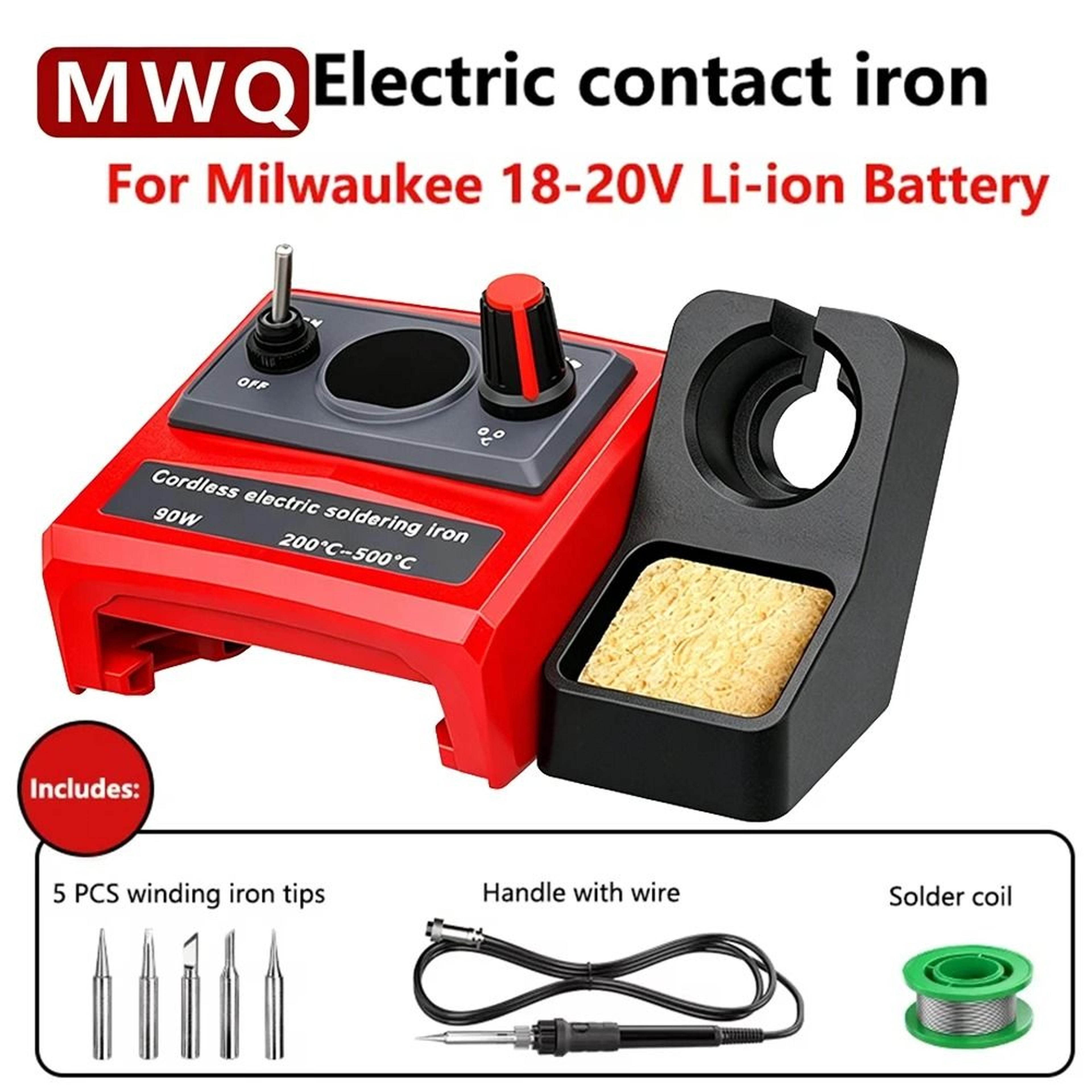 HighPower 90W Cordless Soldering Iron Station For 18V20V Lithium Power Tool Batteries 7