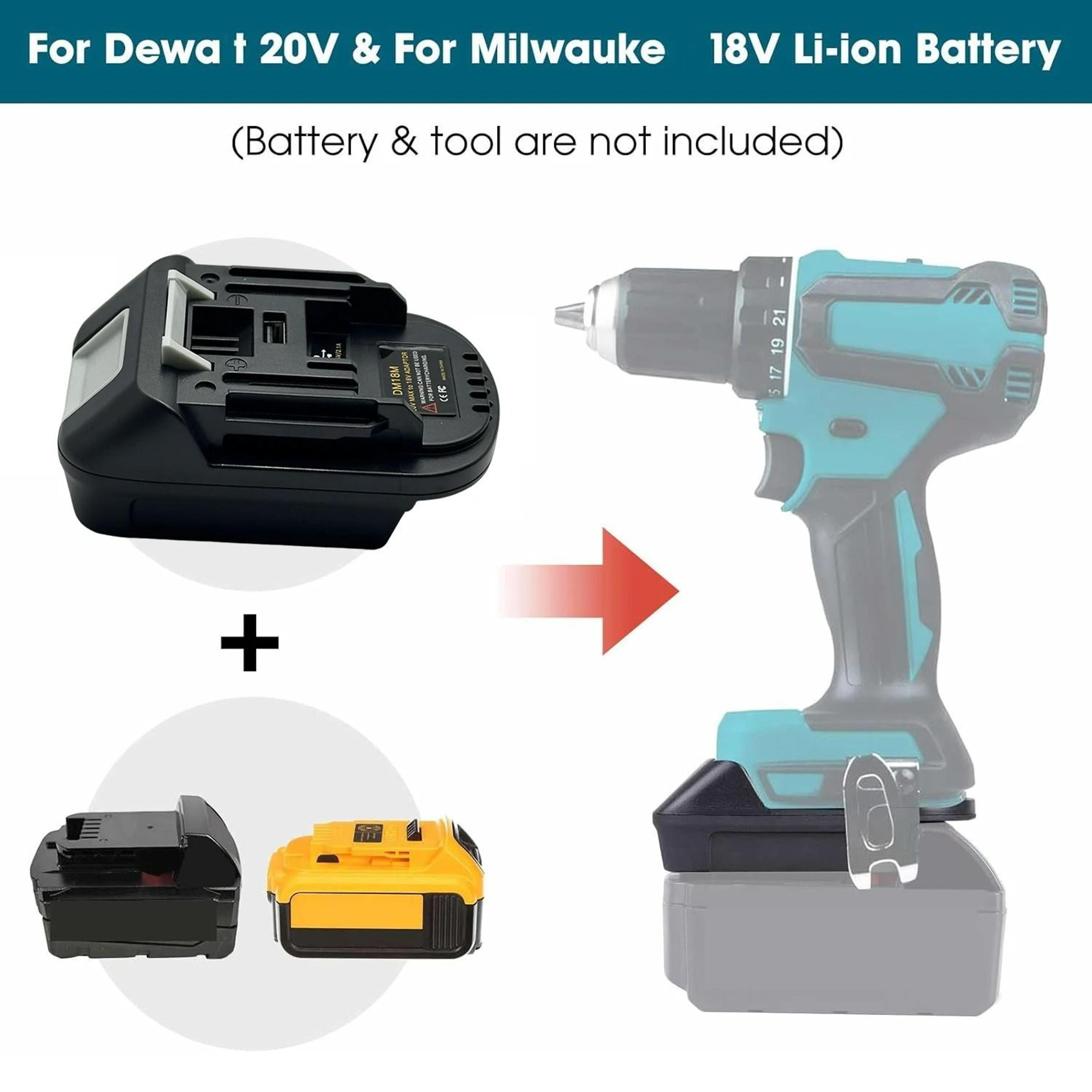 DualPlatform Battery Converter Adapter With USB Port For 18V20V Lithium Batteries To 18V Cordless T 3