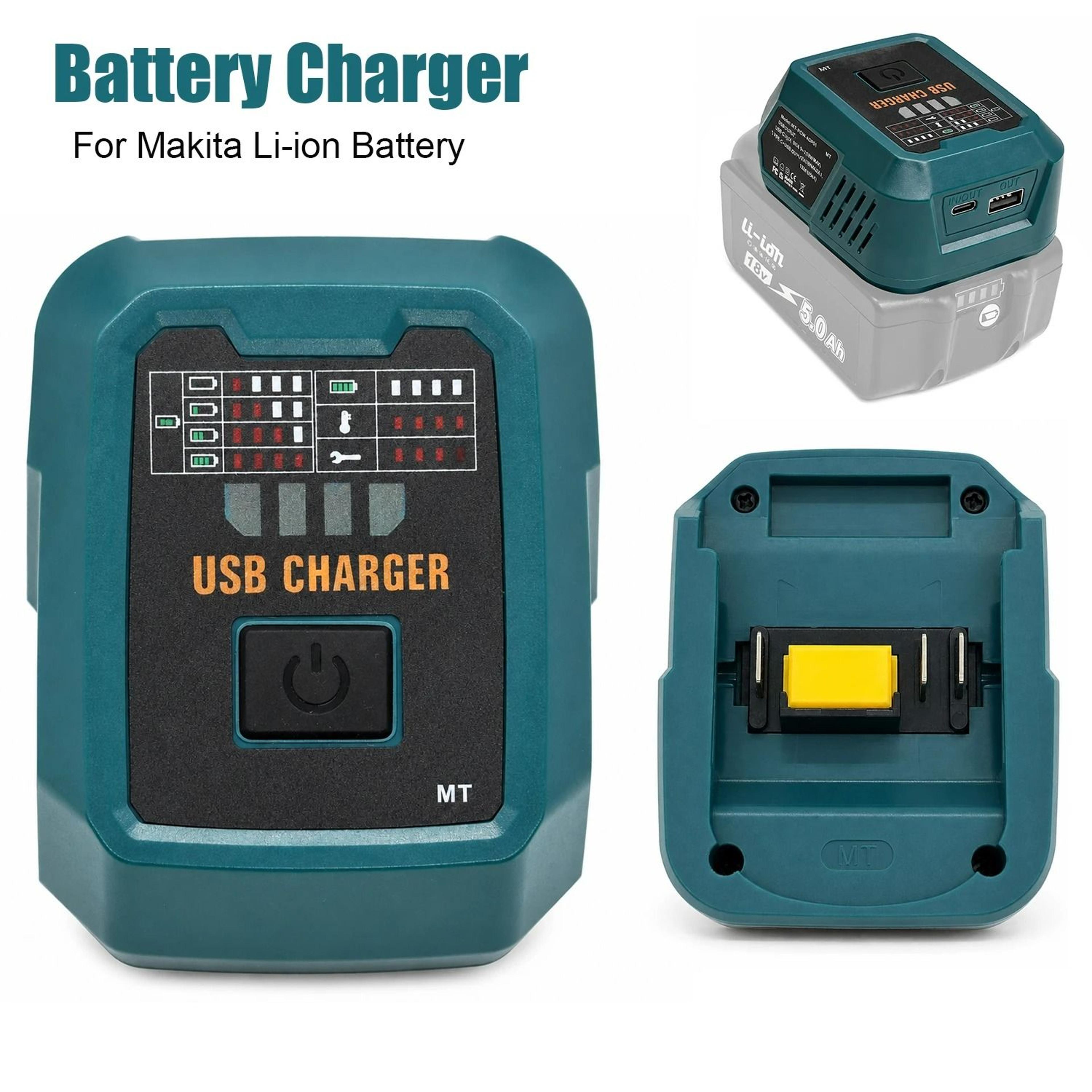 high-output 100w usb-c fast charging hub & portable power inverter for 18v lithium batteries