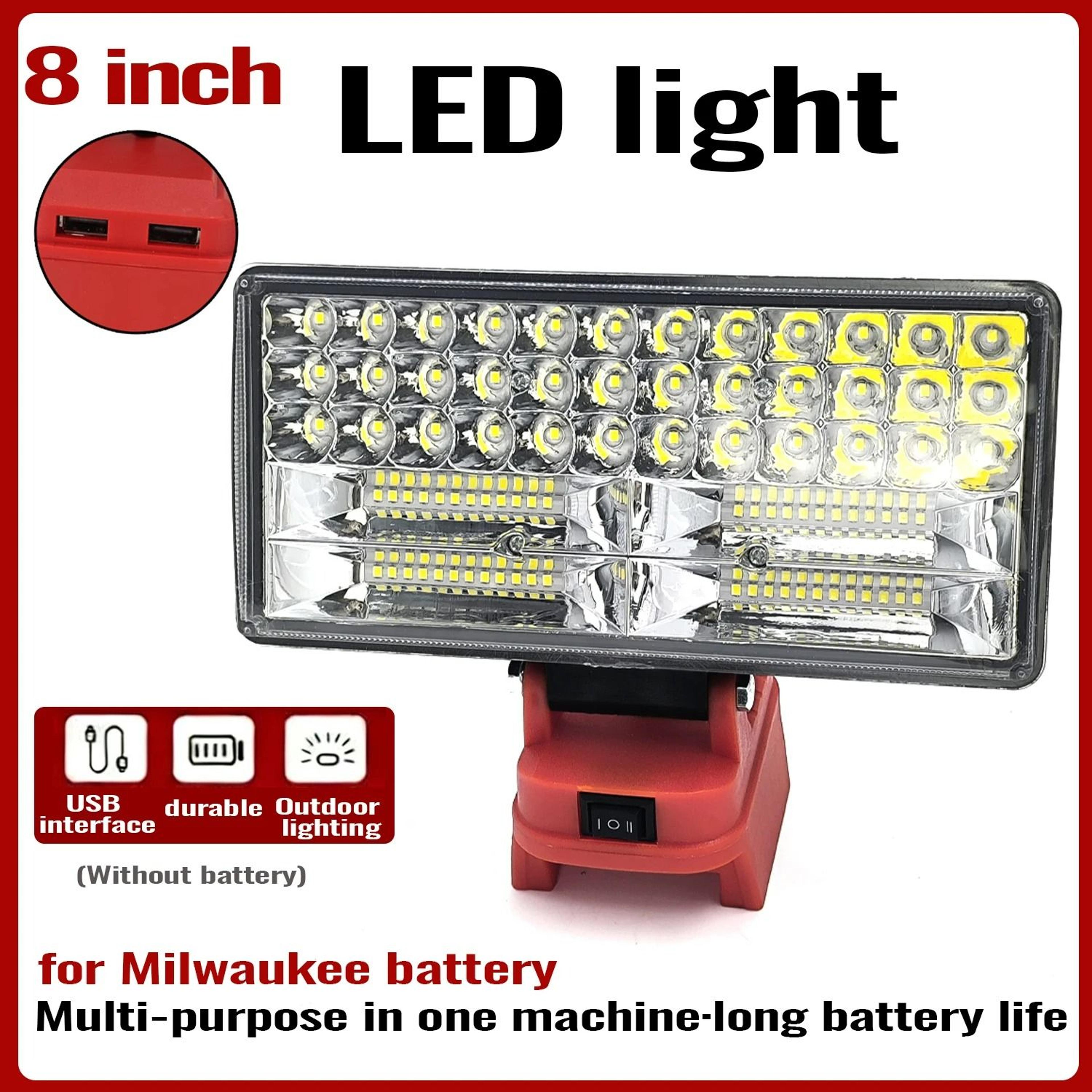 HighOutput 8Inch Cordless LED Handheld Spotlight  Dual USB Power Hub For 18V Lithium Batteries 1