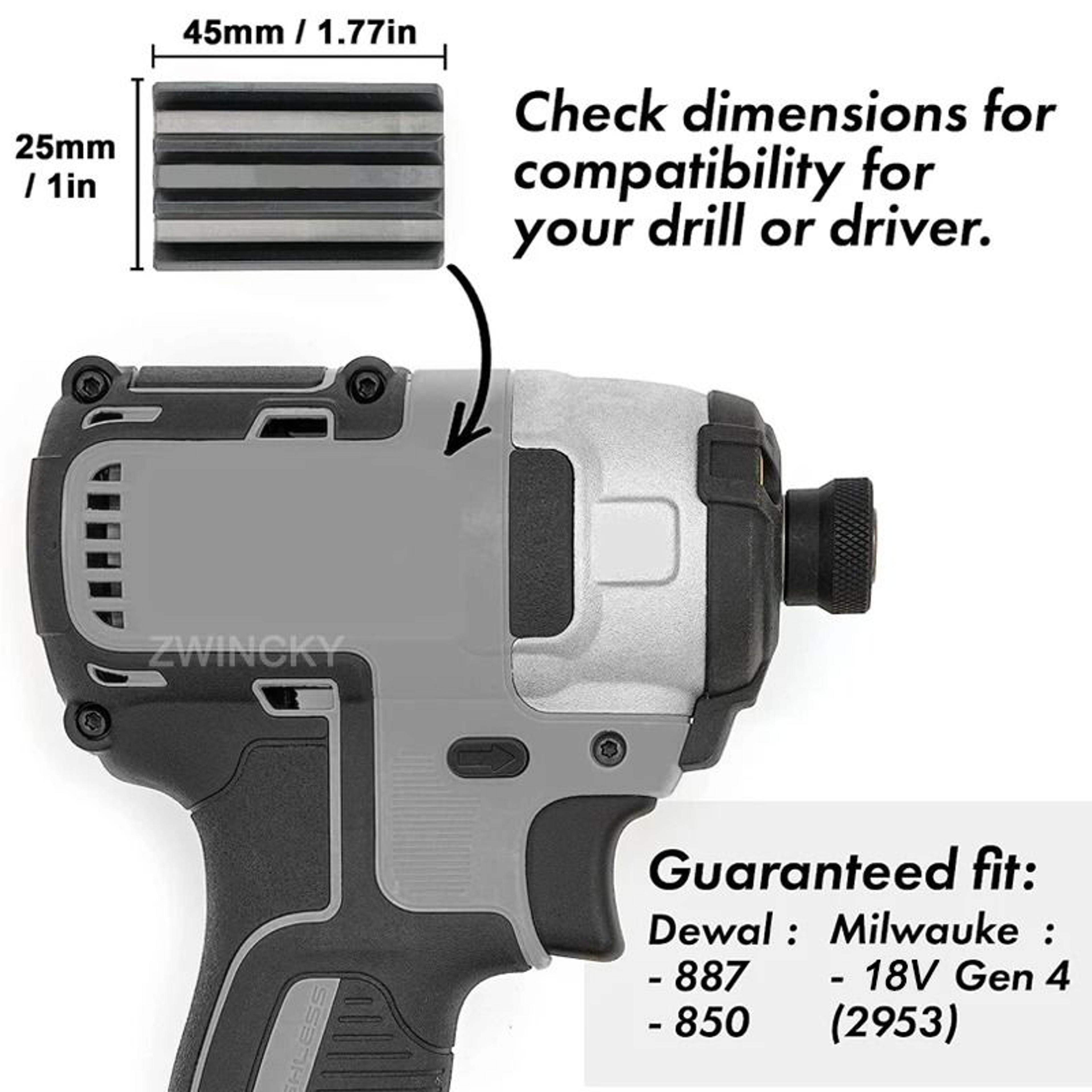 SideMount Magnetic Cordless Drill  Impact Driver Bit Holder With Mounting Screws 5