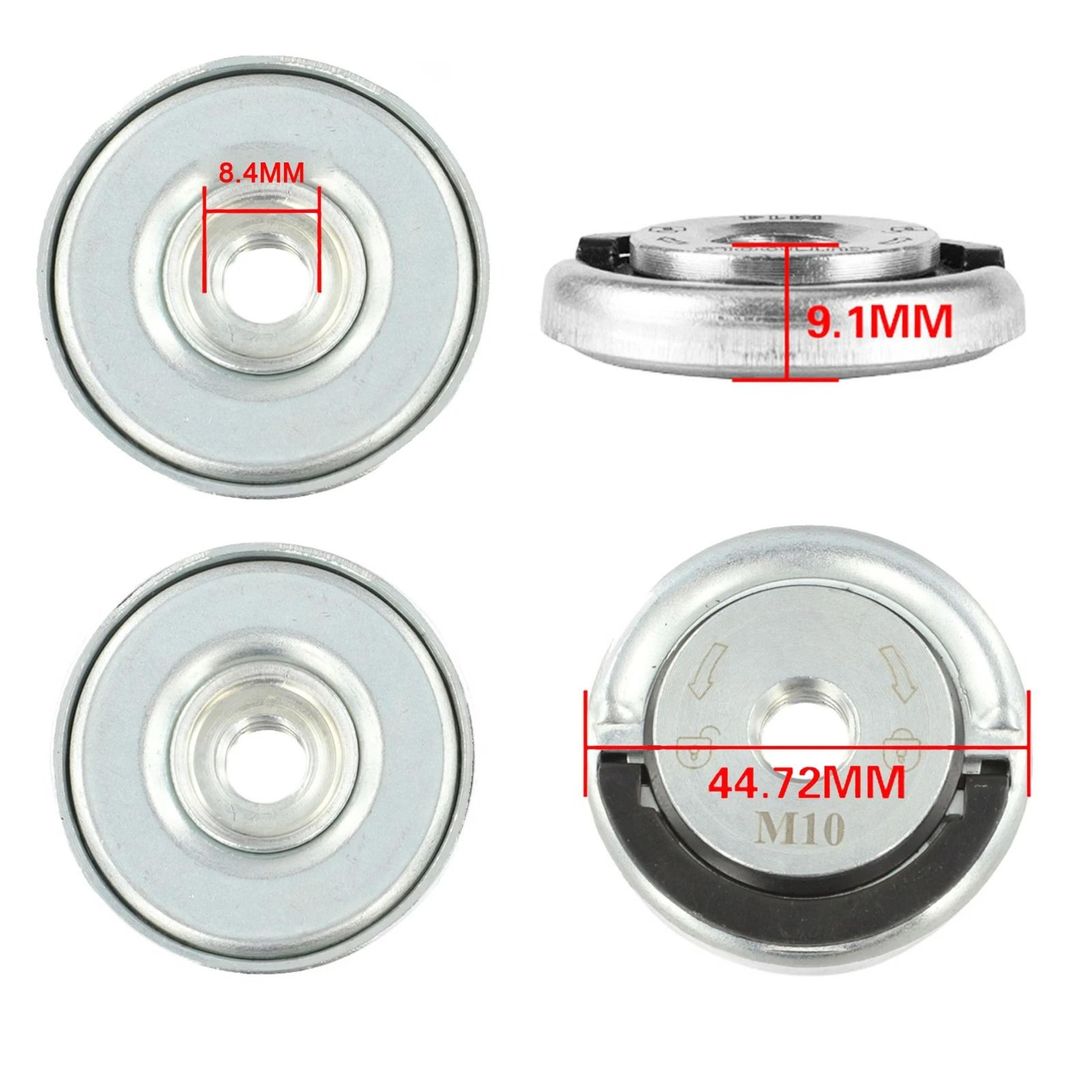 M10 Thread QuickRelease Self Locking Angle Grinder Flange Nut  Clamp Plate 4