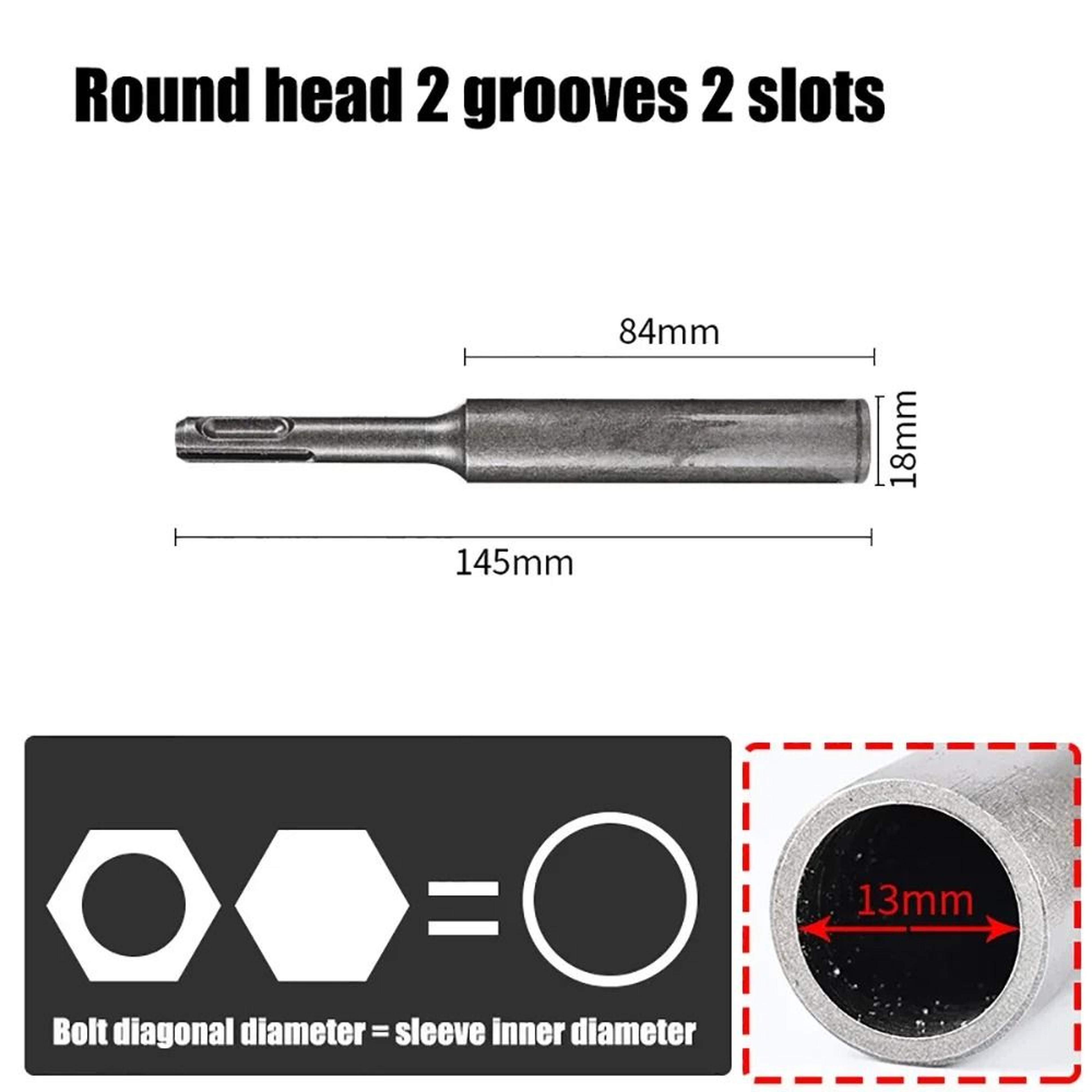 SDSPlus HeavyDuty Steel Ground Rod Driver Bit For Rotary Hammer Drills 13