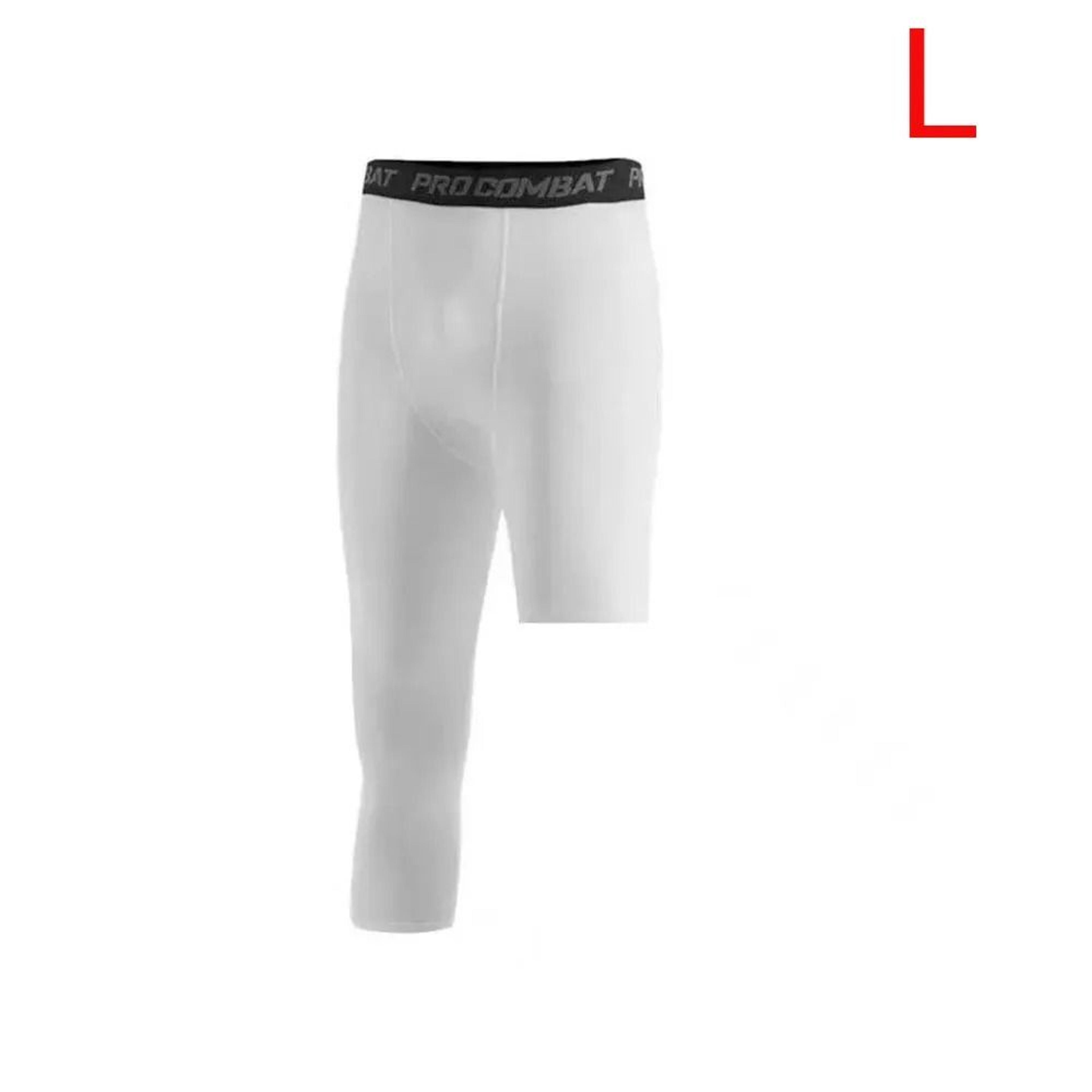 Mens OneLeg Compression Basketball Tights  Asymmetrical Sports Leggings 9