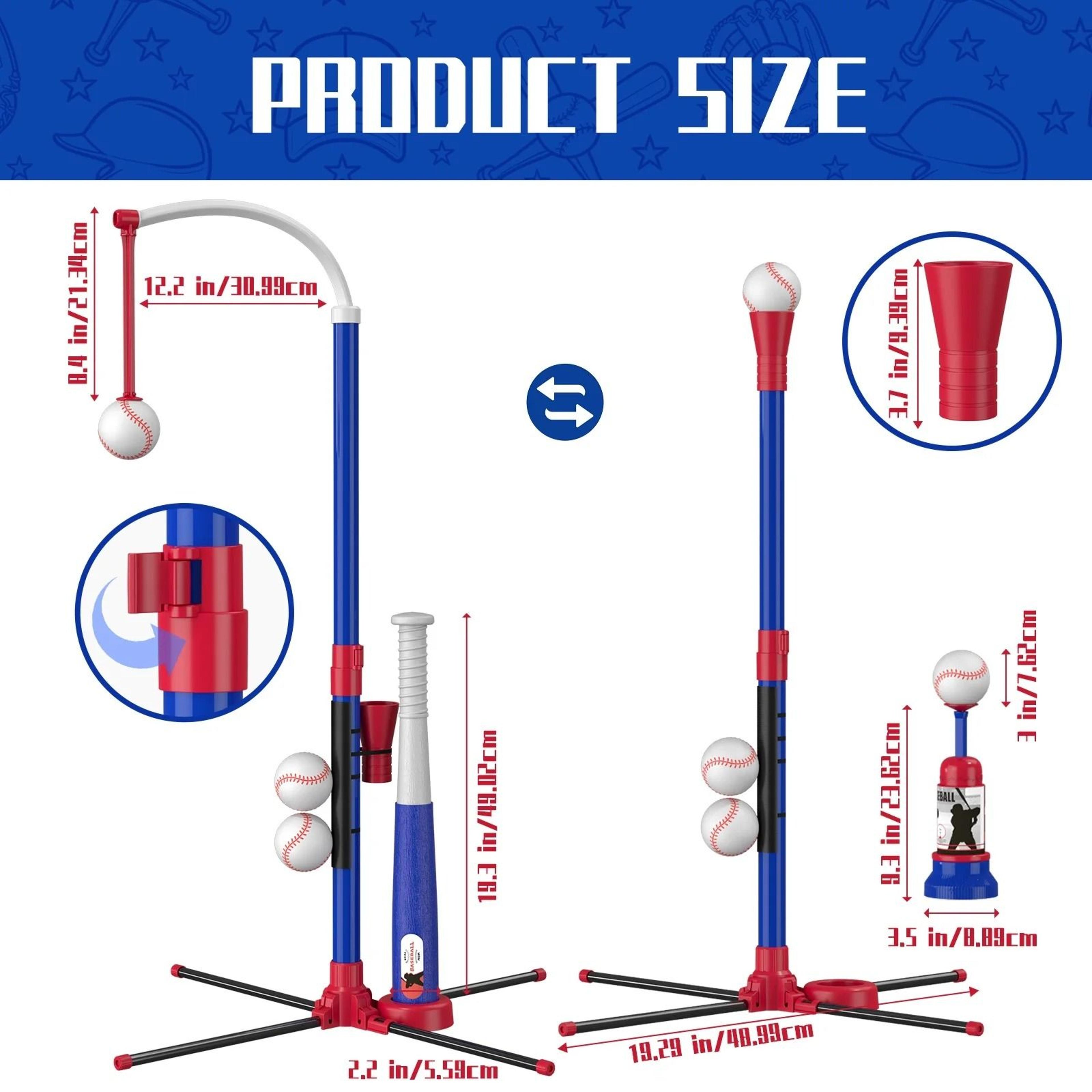 3in1 Kids Baseball TBall Set With Automatic Pitching Machine  Hanging Tee 7