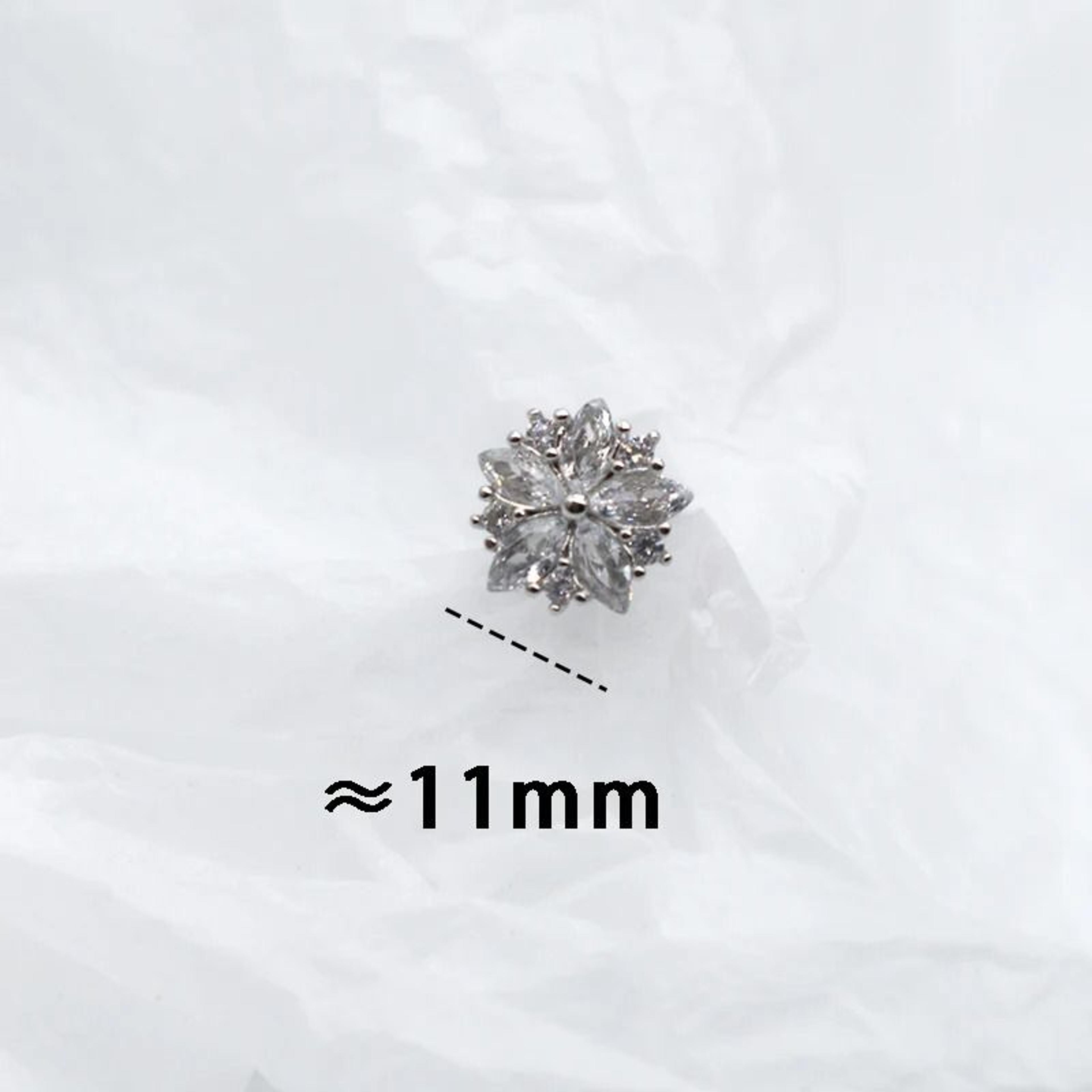 925 Sterling Silver Floral Belly Button Piercing  Navel Ring 6