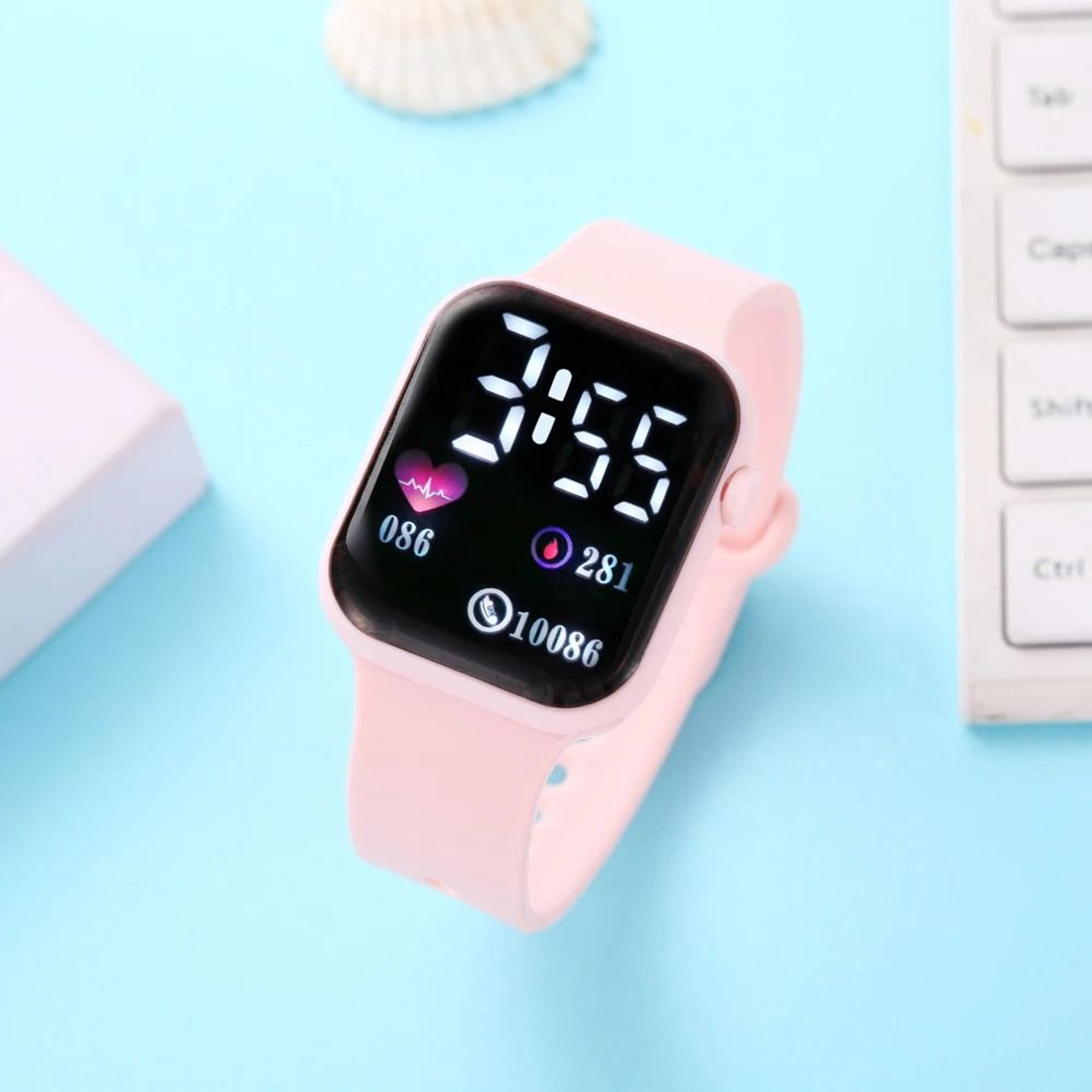 Casual Square LED Digital Sports Watch With Waterproof Silicone Strap 3
