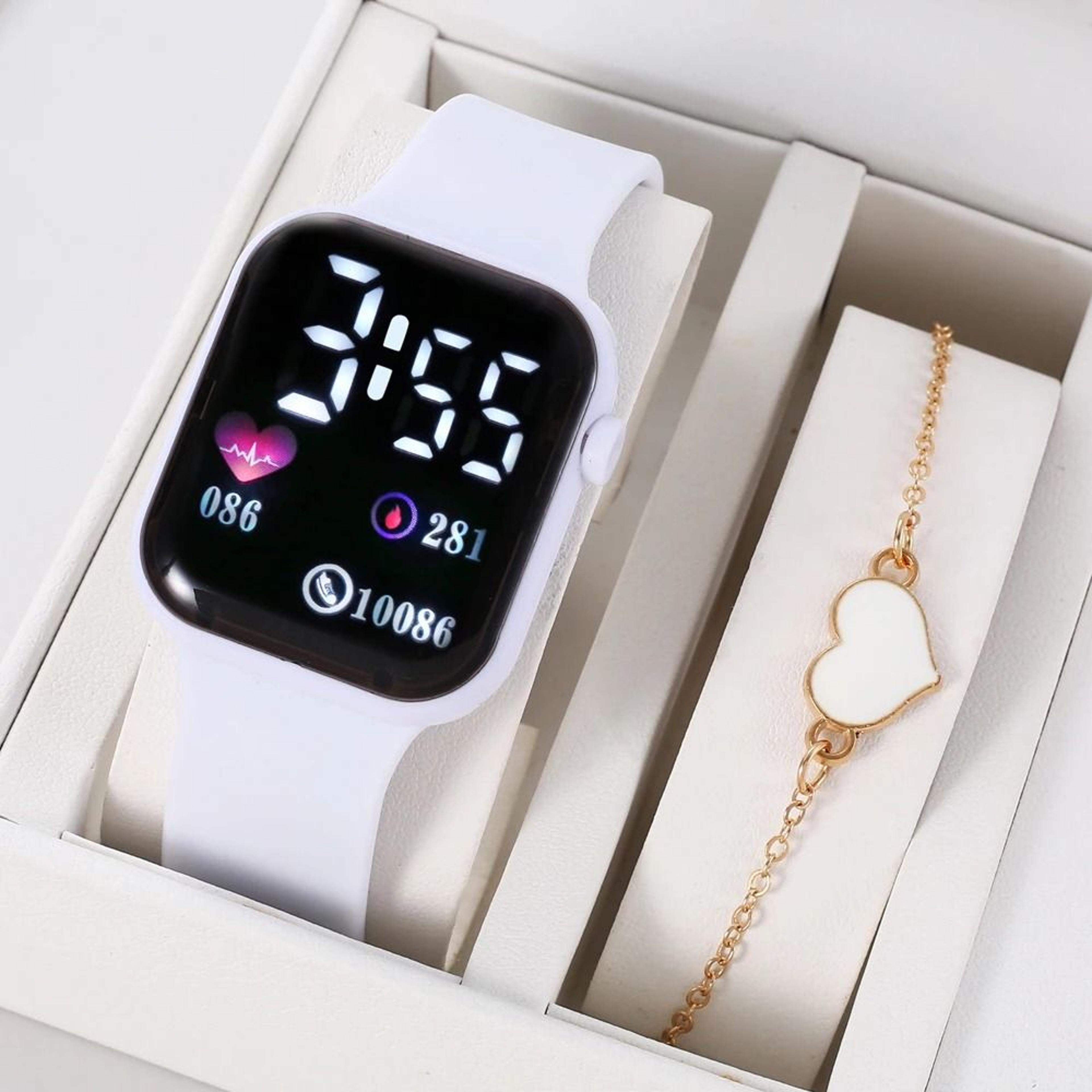 Casual Square LED Digital Sports Watch With Waterproof Silicone Strap 7