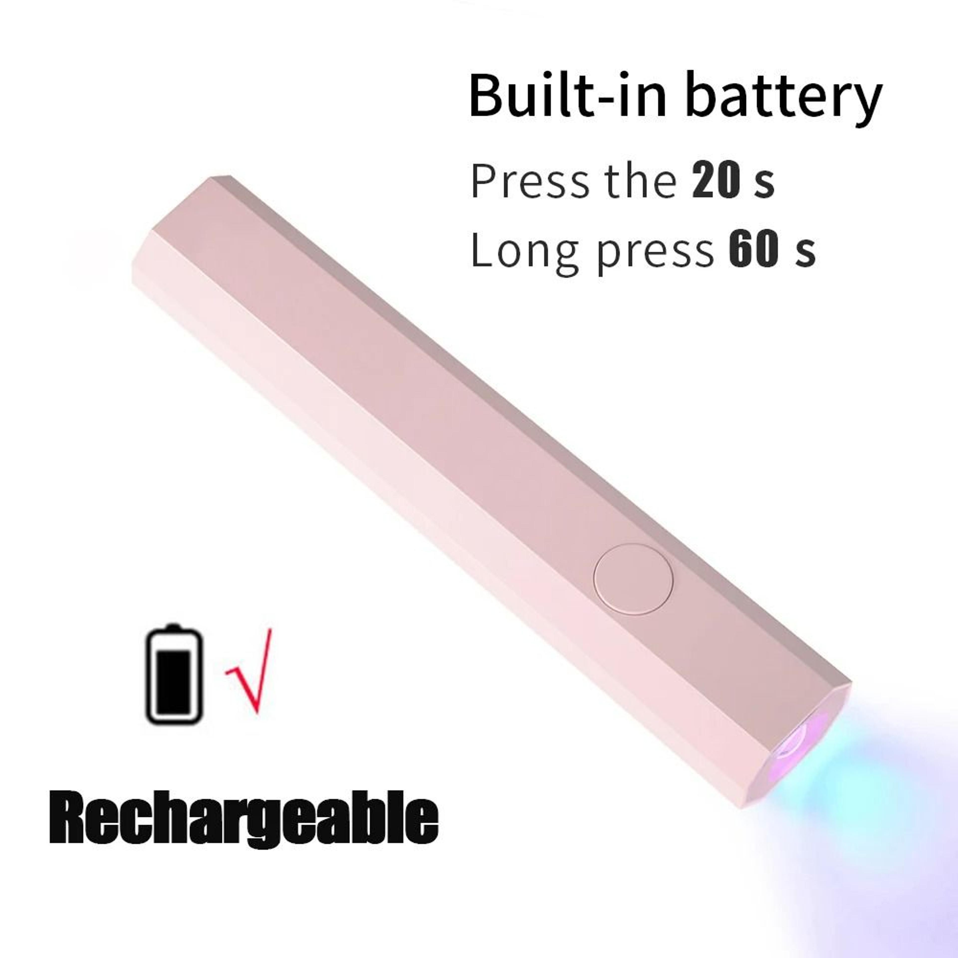 Portable Handheld Rechargeable Mini UV LED Gel Nail Lamp 3W 7