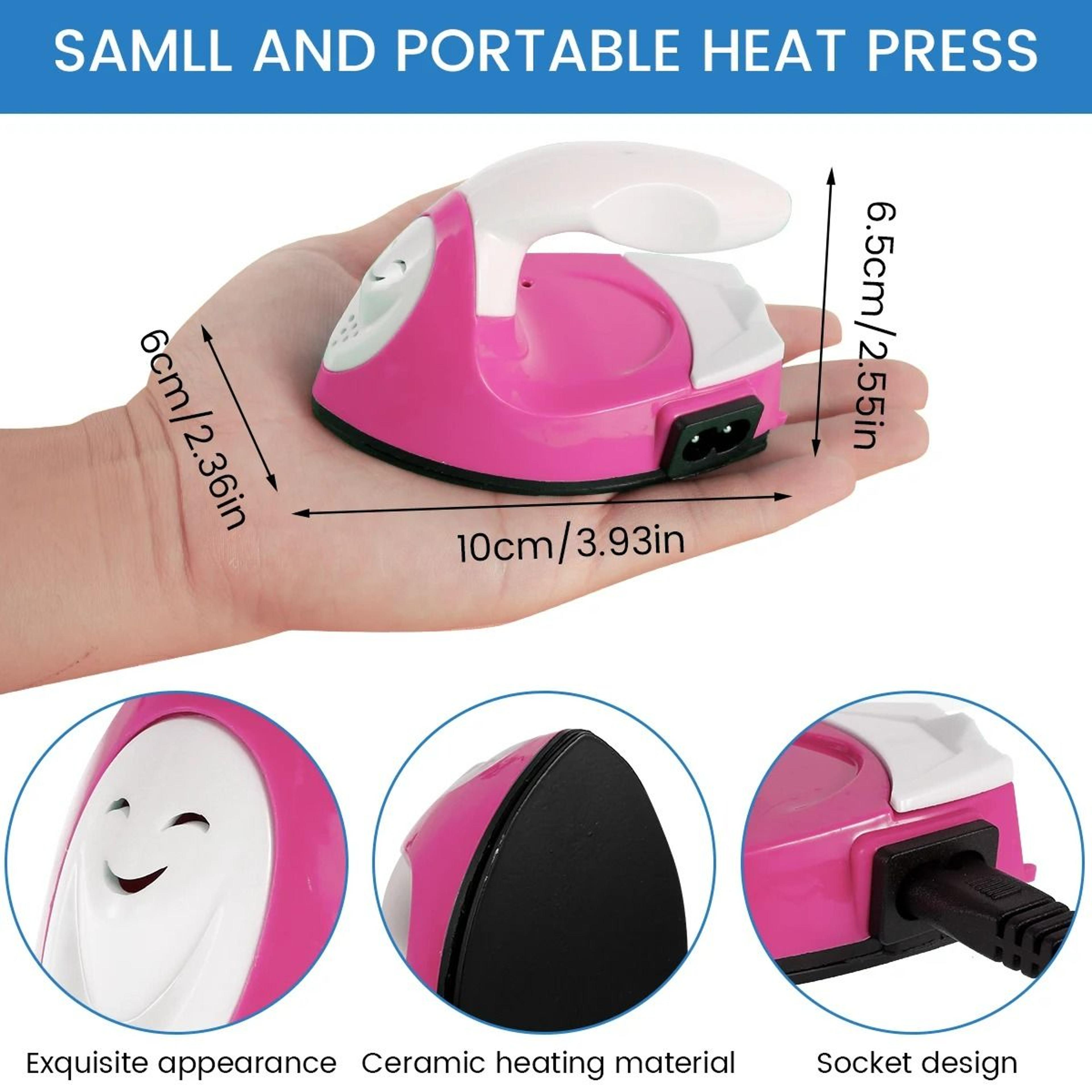 Mini Portable Craft Heat Press Iron With Silicone Base 1