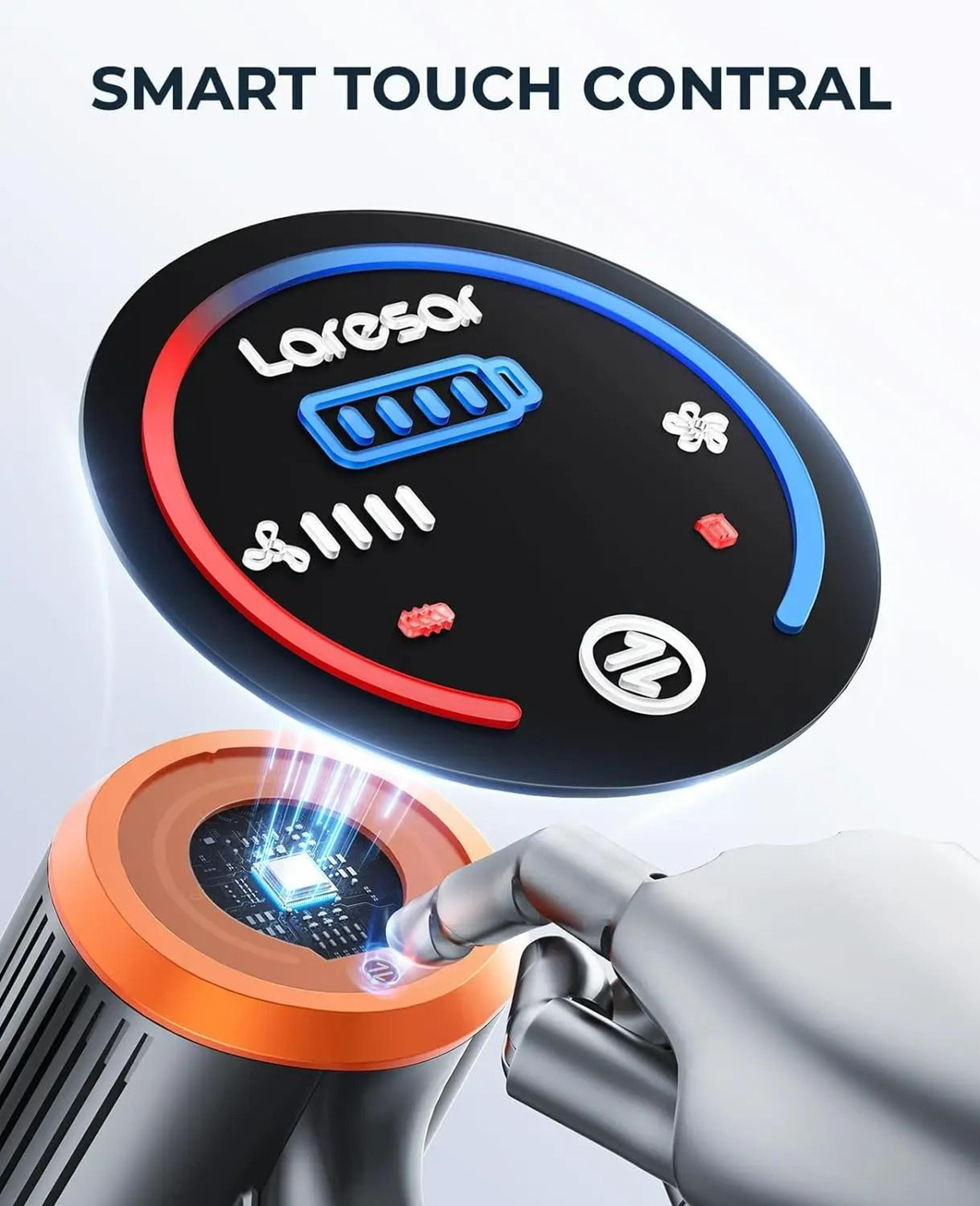 Cordless Smart Stick Vacuum Cleaner With Touchscreen Display 450W 3