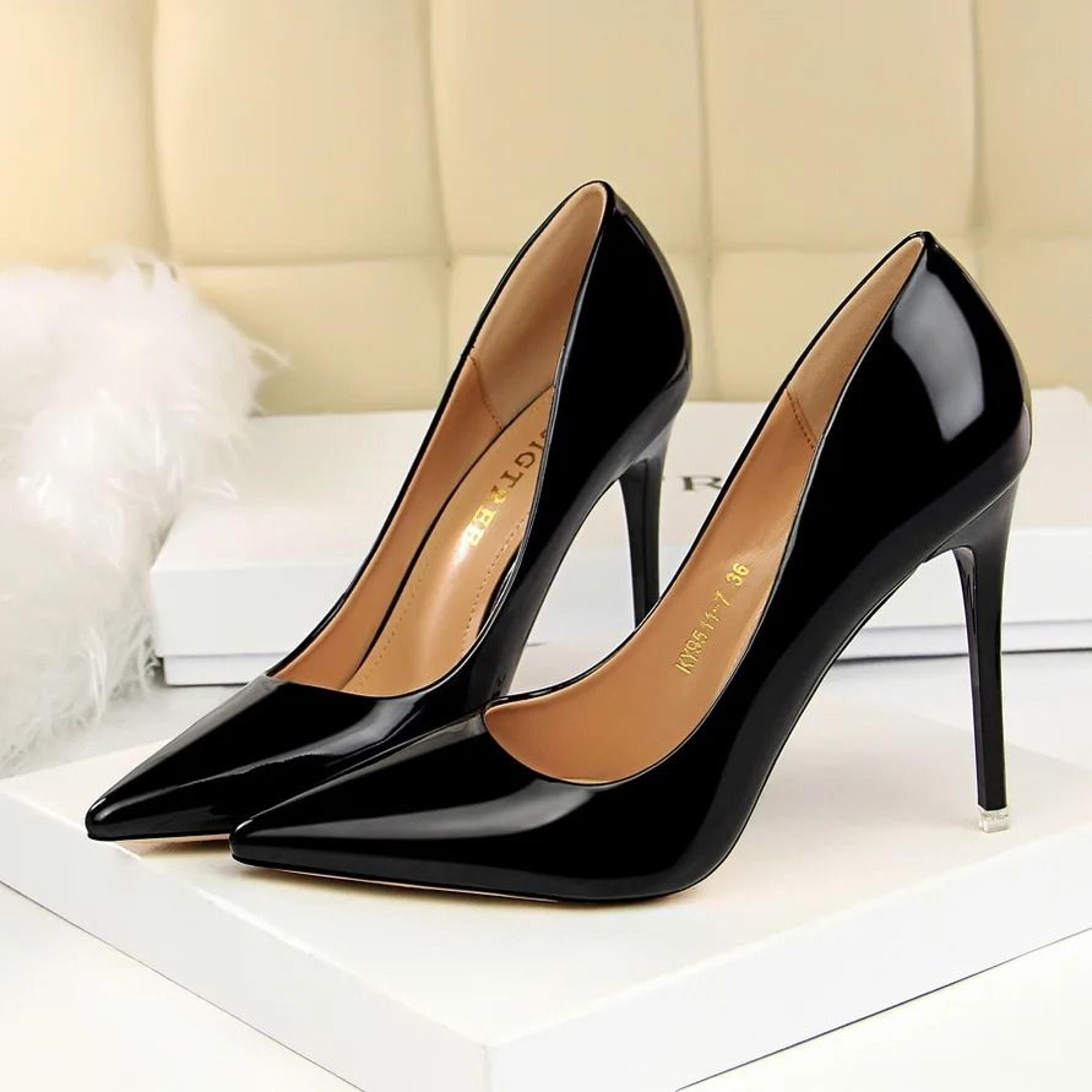 Metallic Patent Leather Stiletto Pumps In Radiant Gold And Silver 13